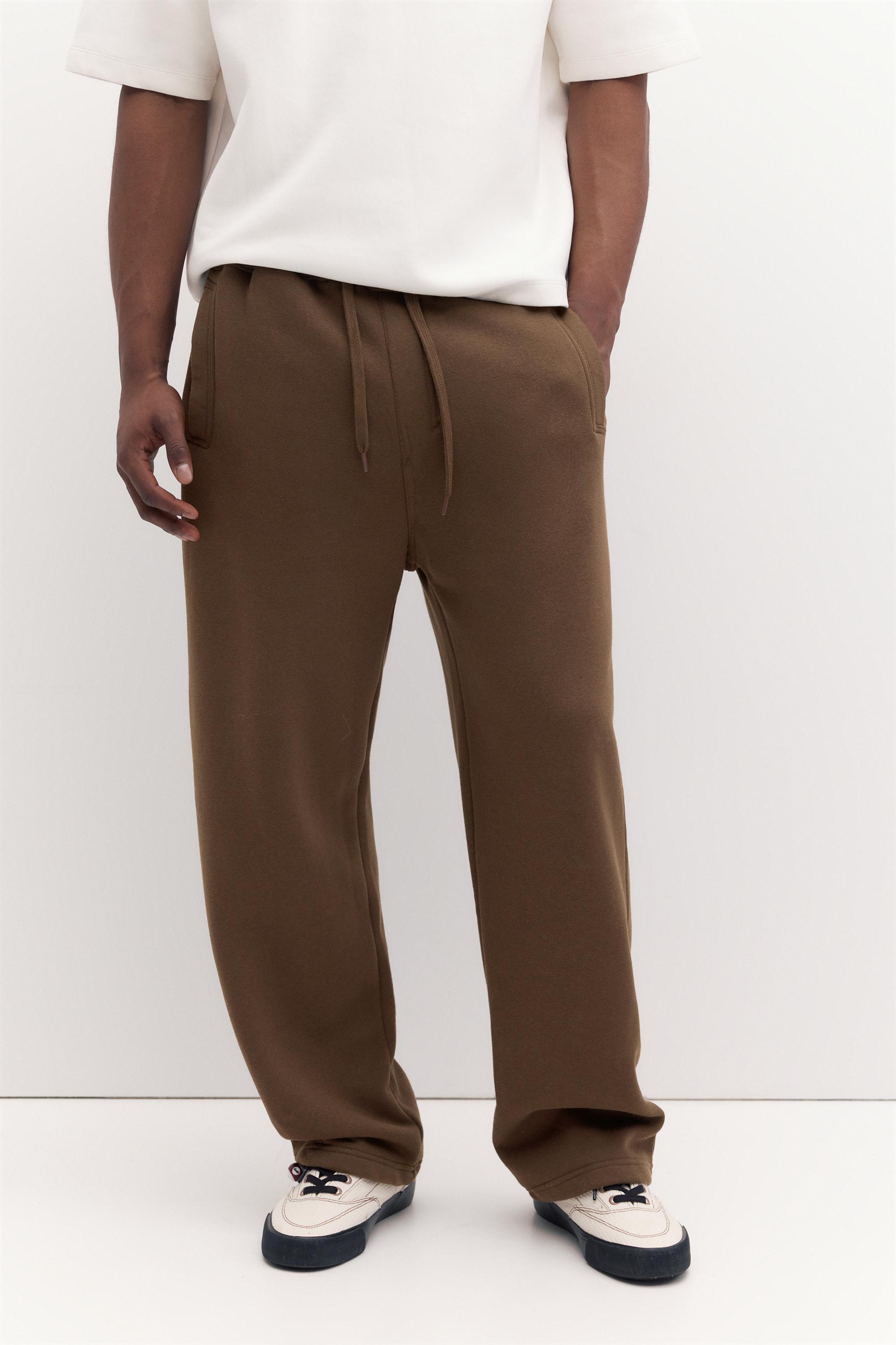 Basic baggy tracksuit bottoms — Brown