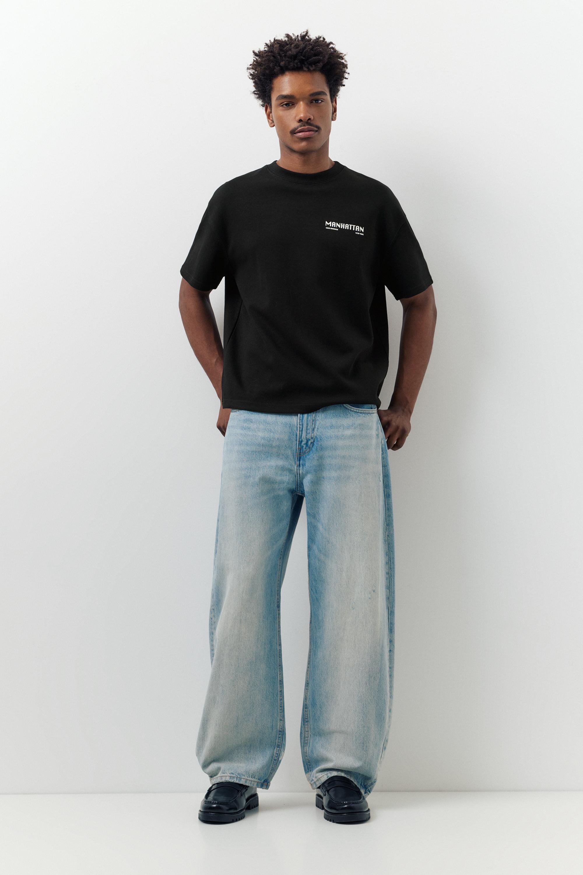 Kısa kollu grafik baskılı sweatshirt - Görsel 7