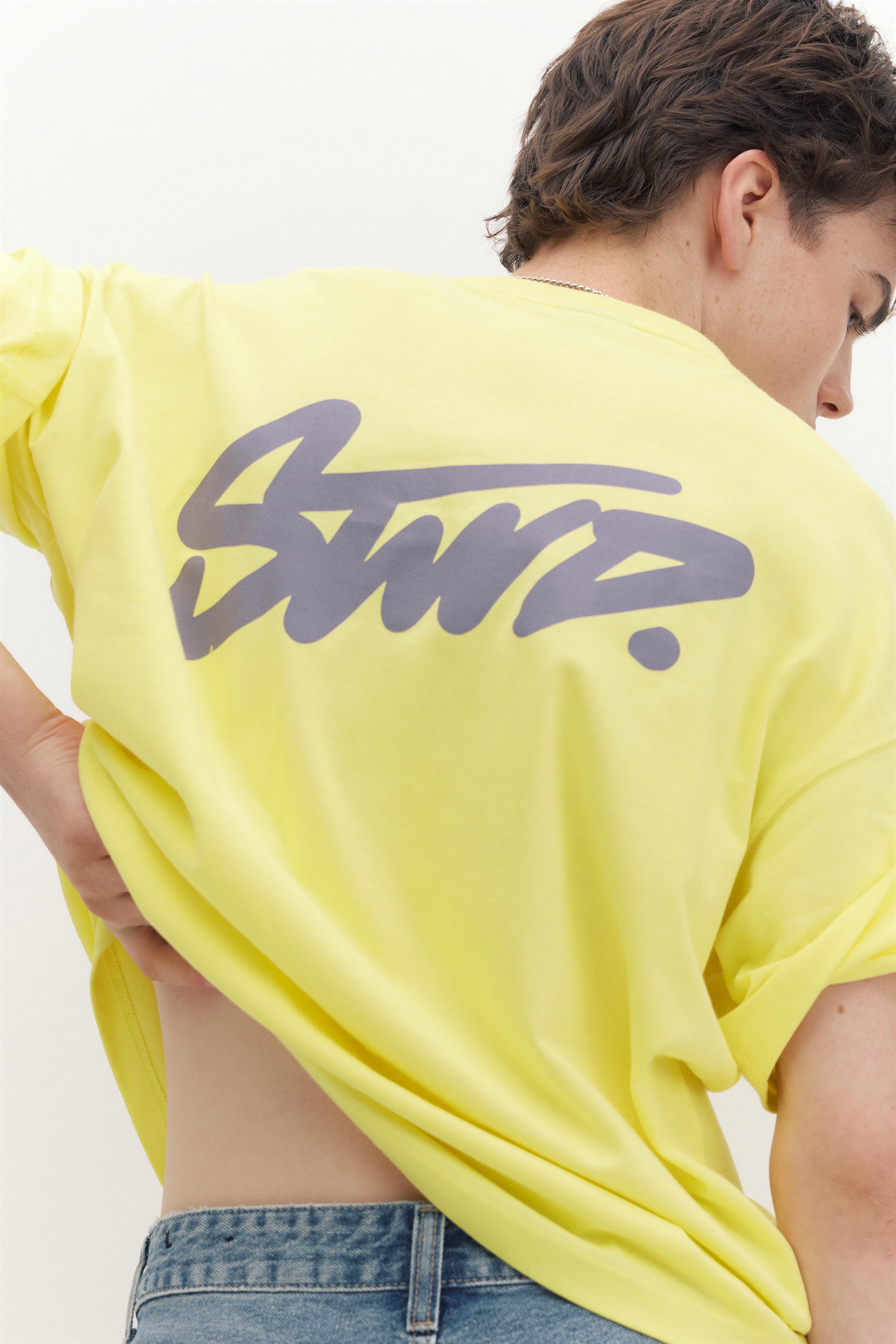 STWD logo boxy T-shirt — Yellow