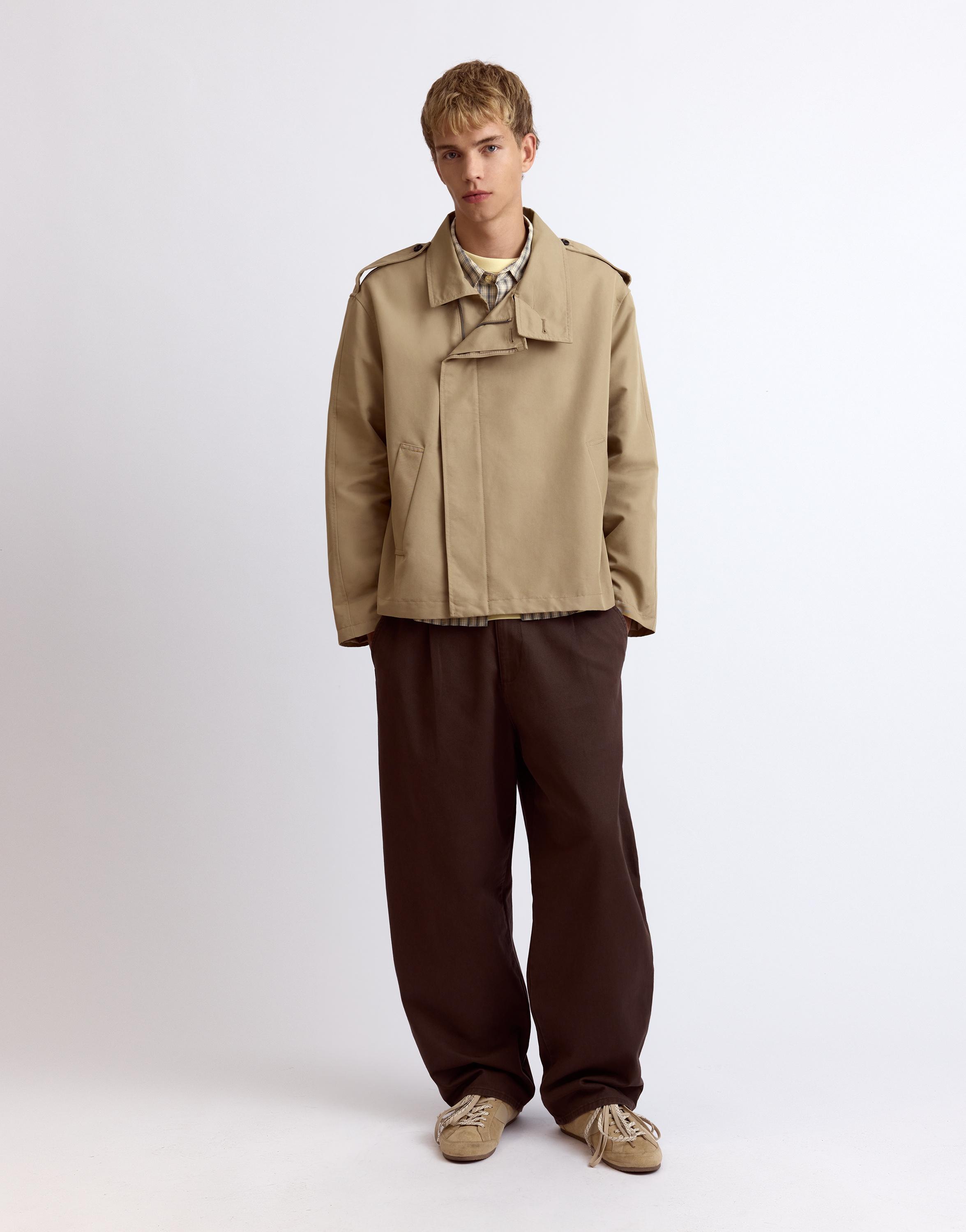 Pull&Bear Kısa trençkot görsel 4