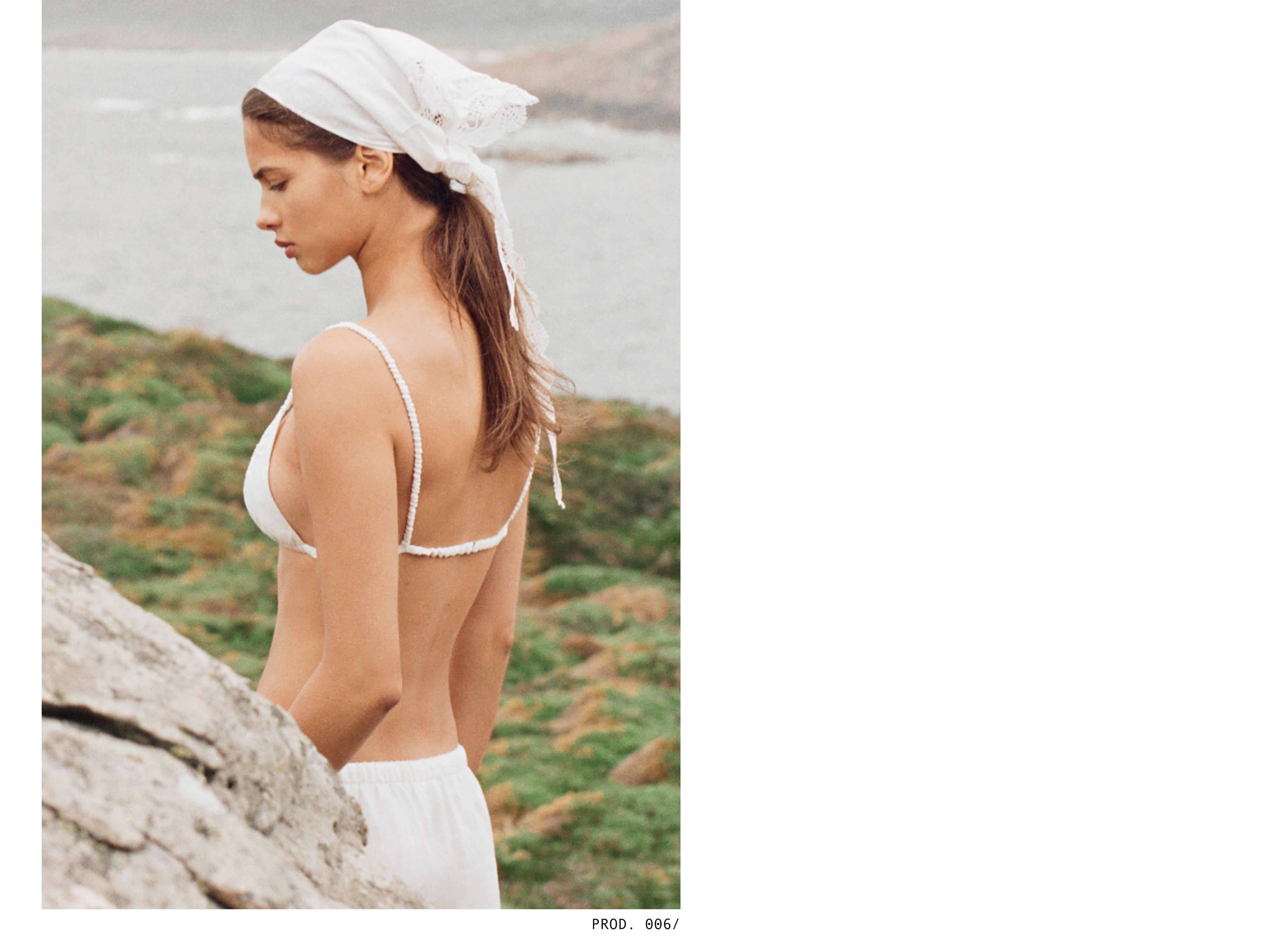Encaixe de Camariñas x Pull&Bear 100% linen bandana — Off white