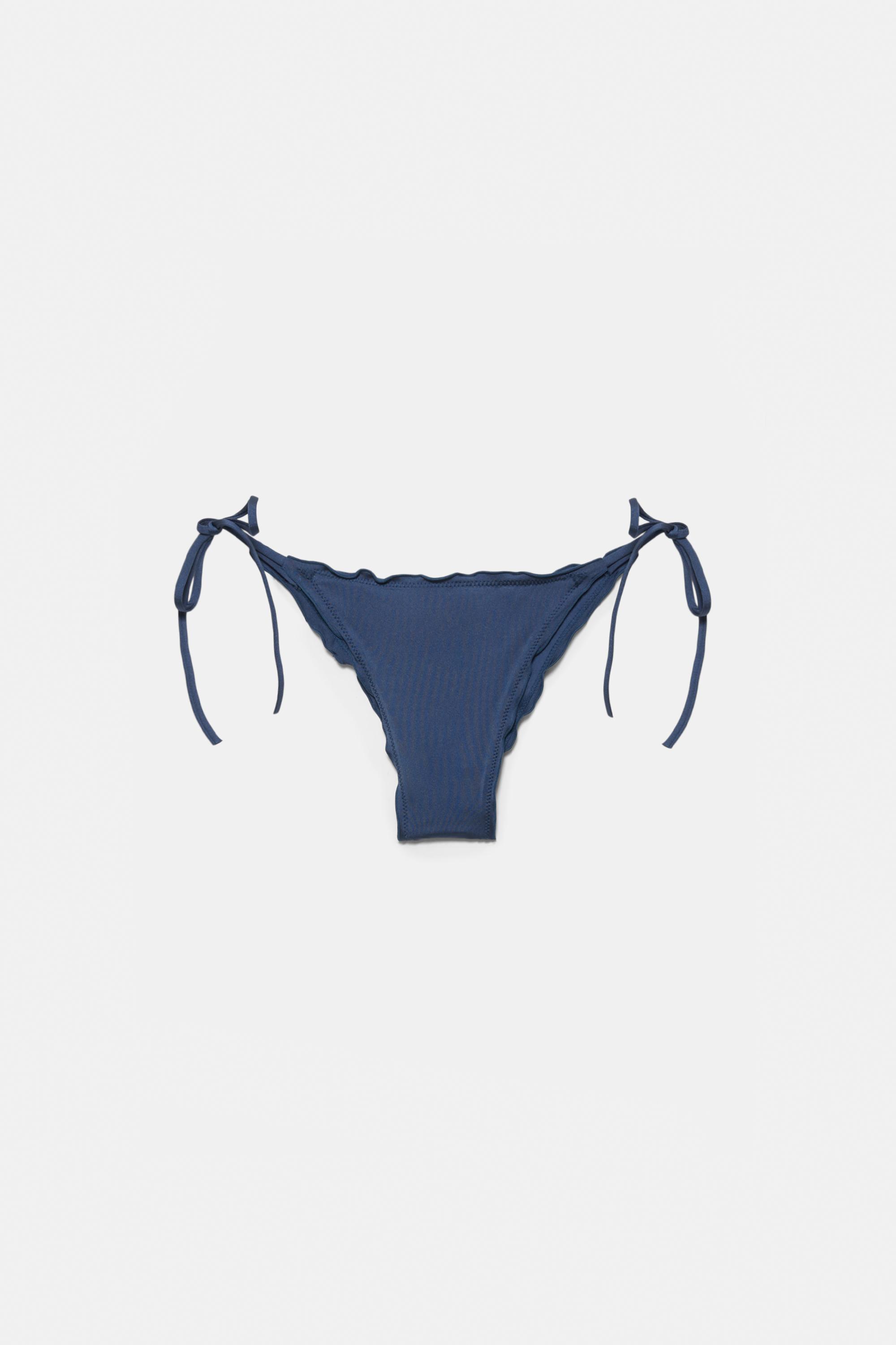 Ruffled bikini bottoms — Blue