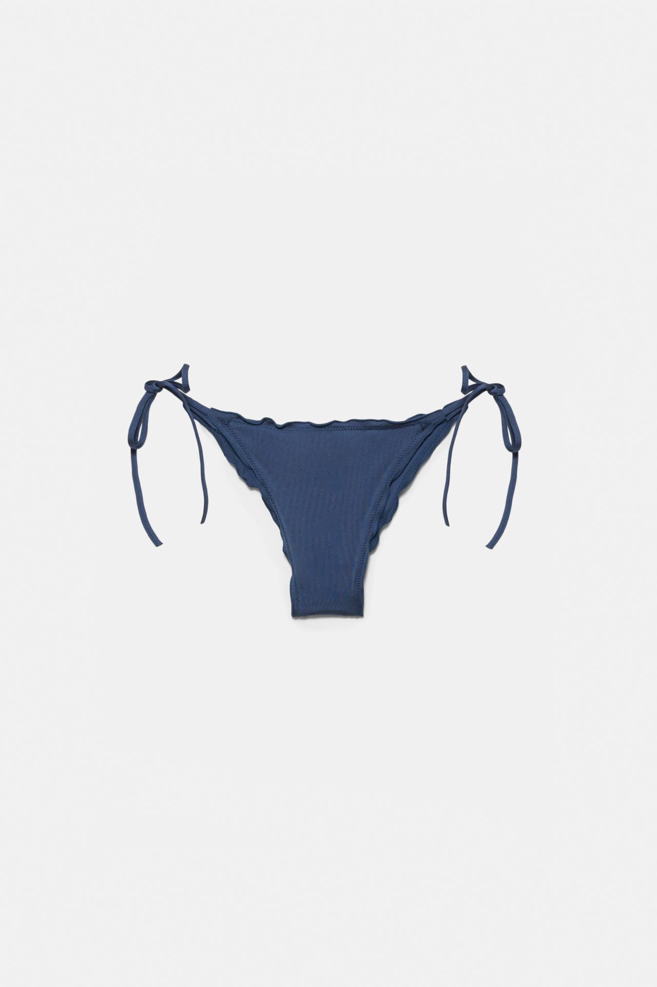 Ruffled bikini bottoms — Blue