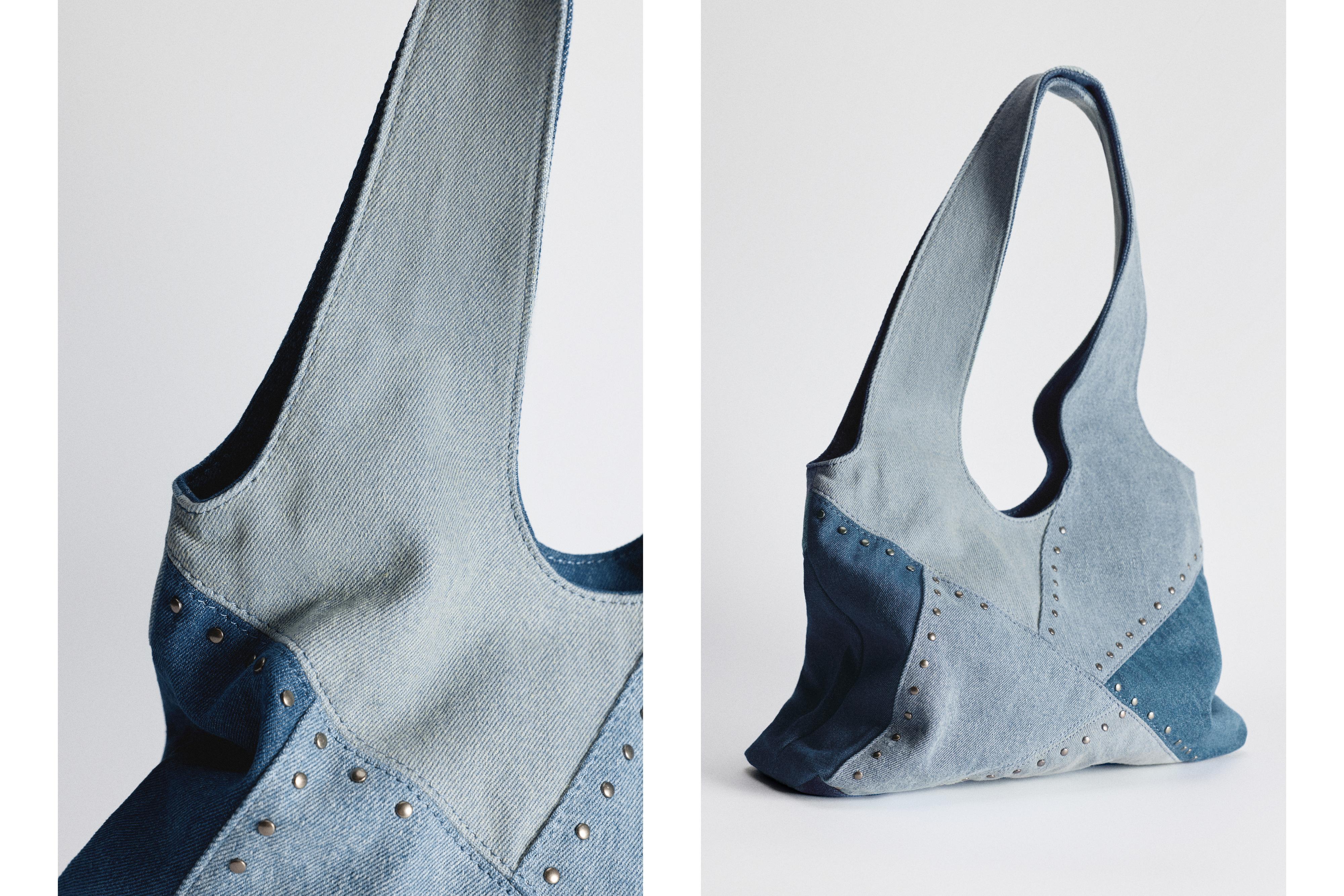 Denim patchwork shopper bag — Jeans