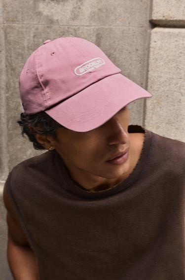 Embroidered Brooklyn cap — Pink 2