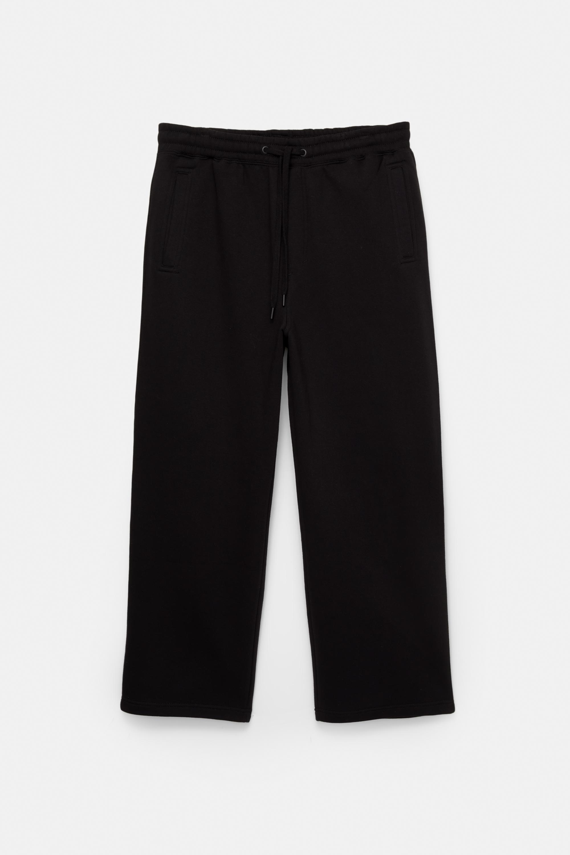 Basic baggy tracksuit bottoms — Black
