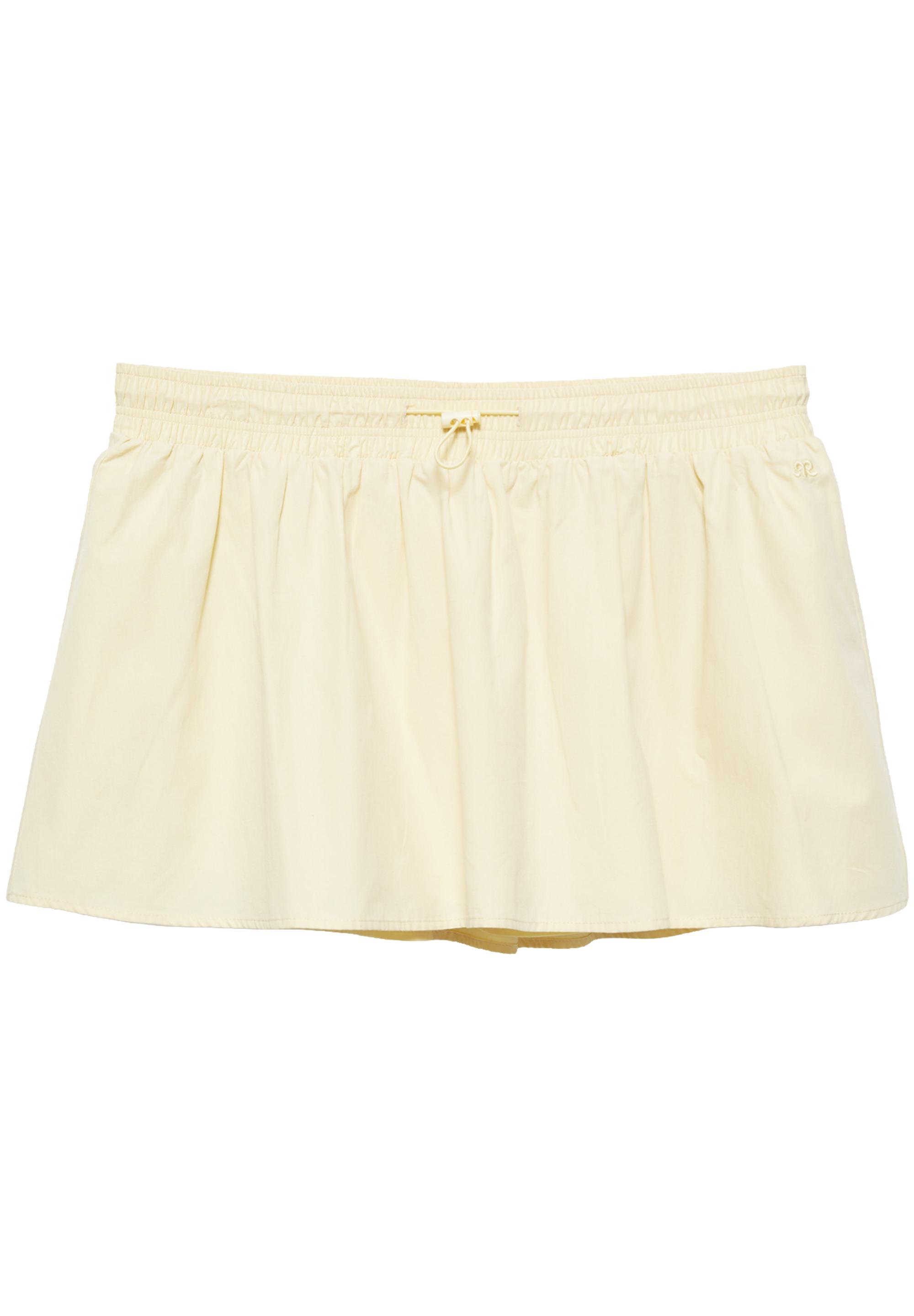 Technical mini skirt with stopper — Vanilla