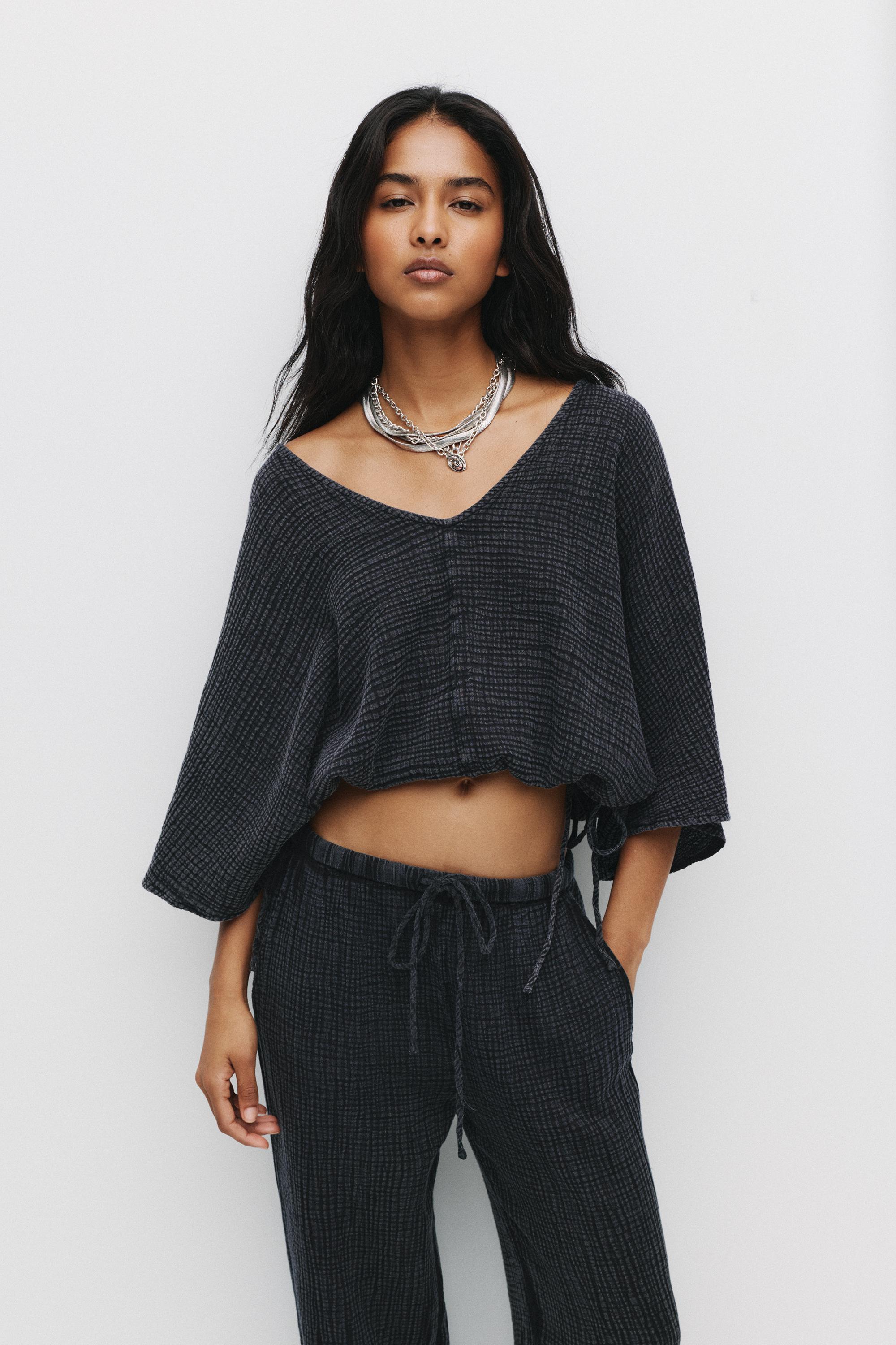 Bluse Mit Rustikaler Textur