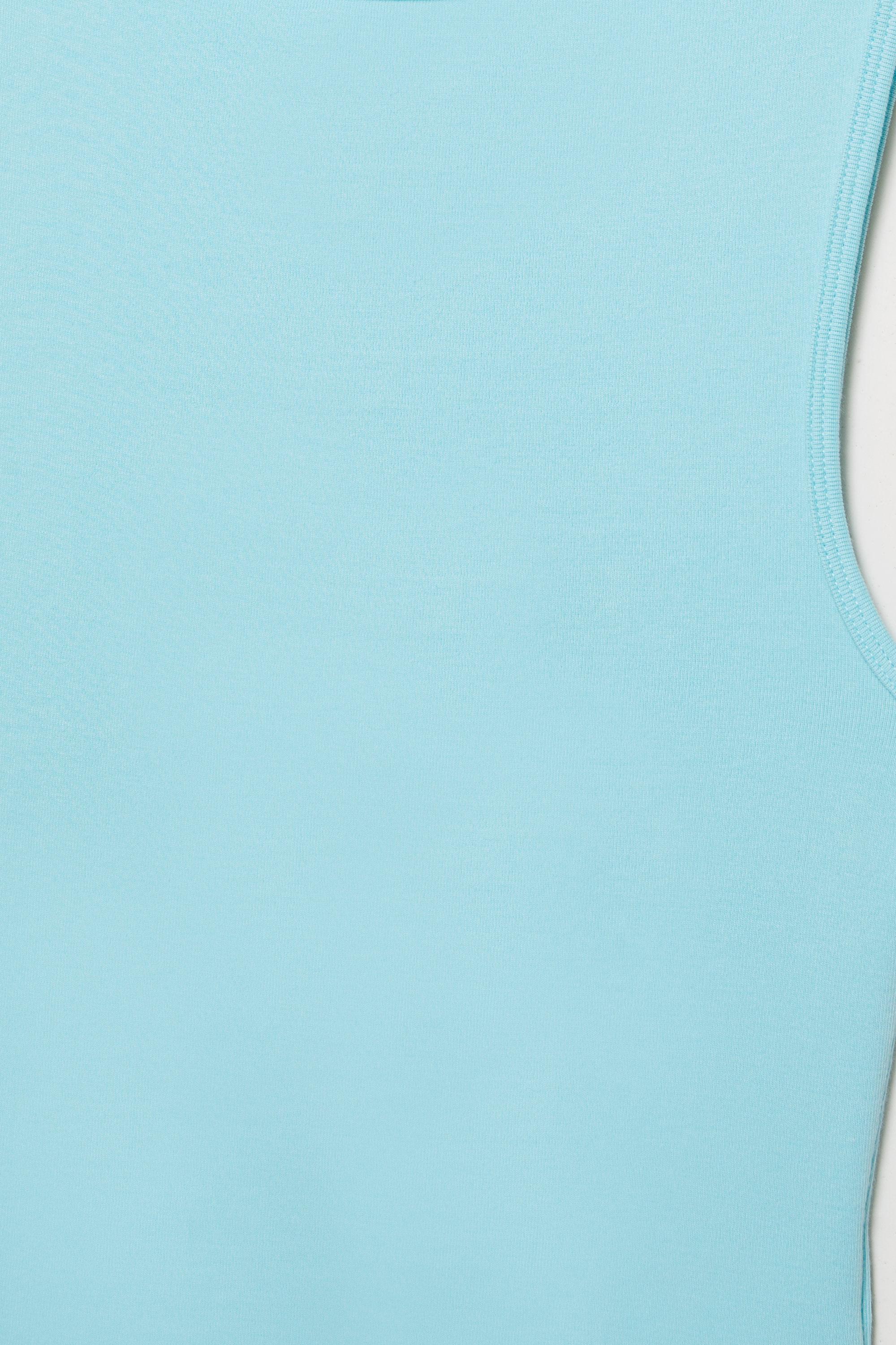 Boat neck tank top — Sky blue