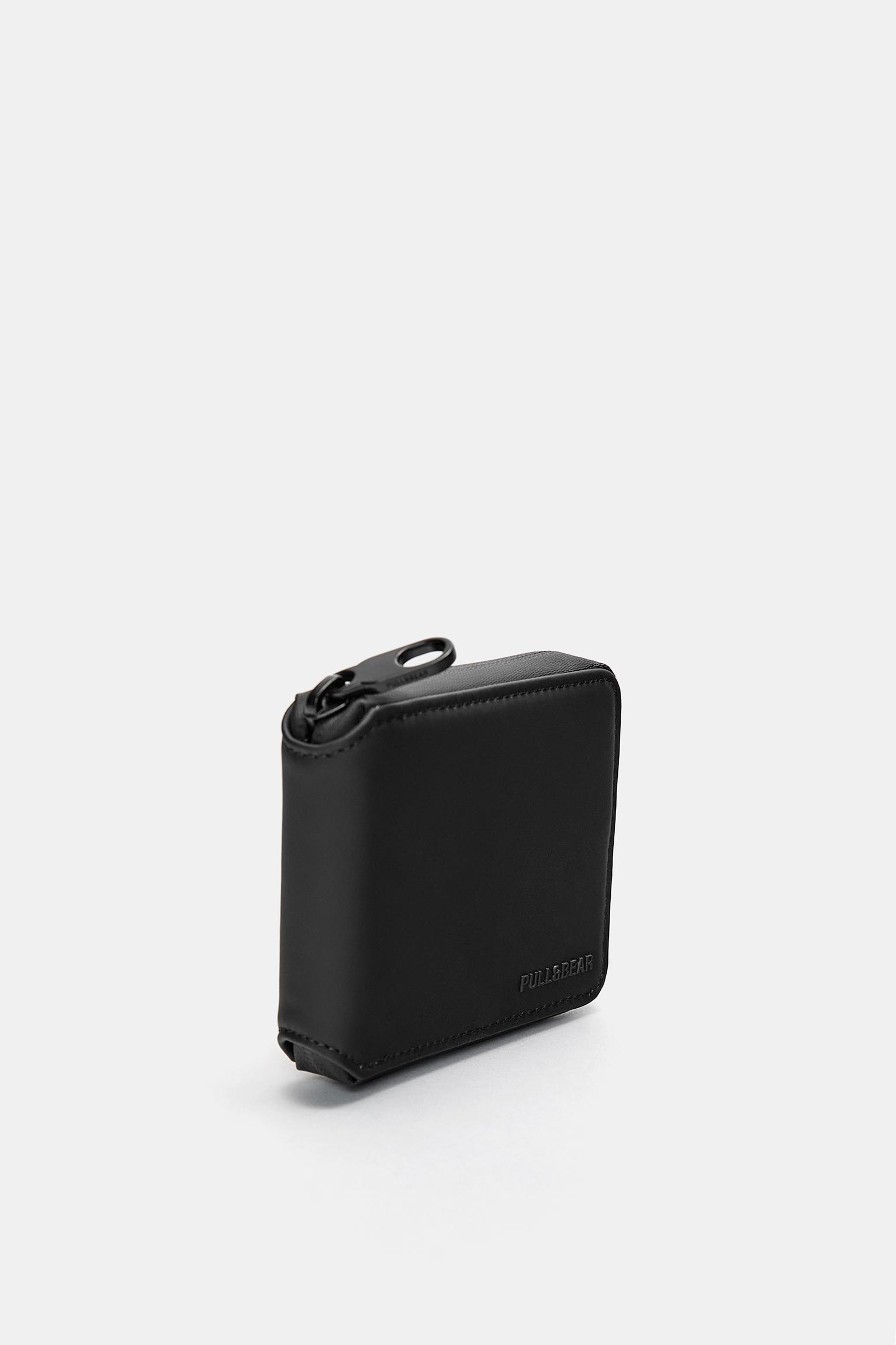Rubberised wallet — Black