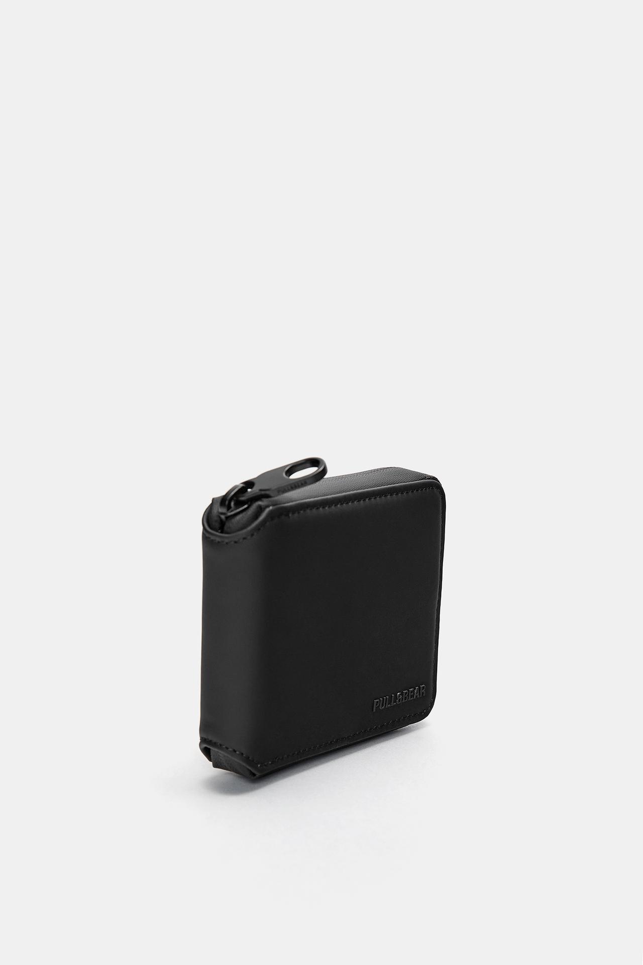Rubberised wallet — Black