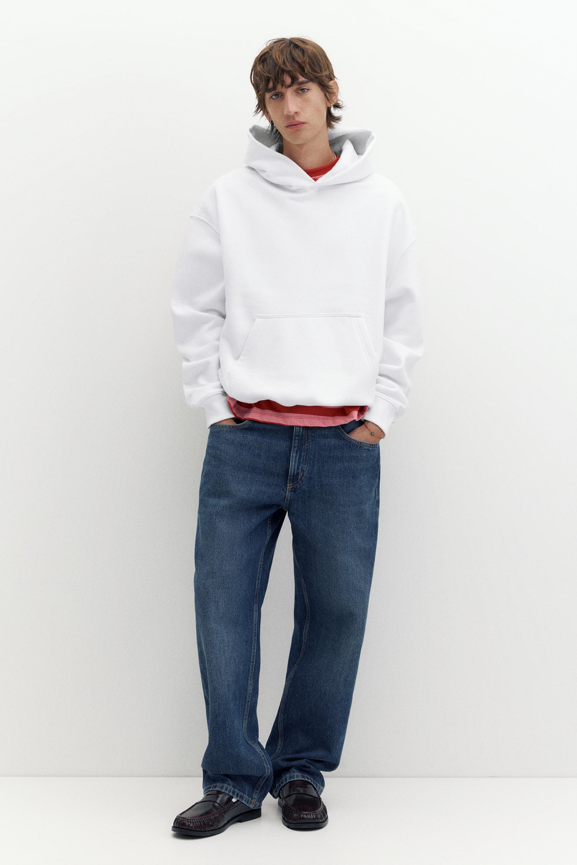 STWD boxy-fit logo hoodie — Off white