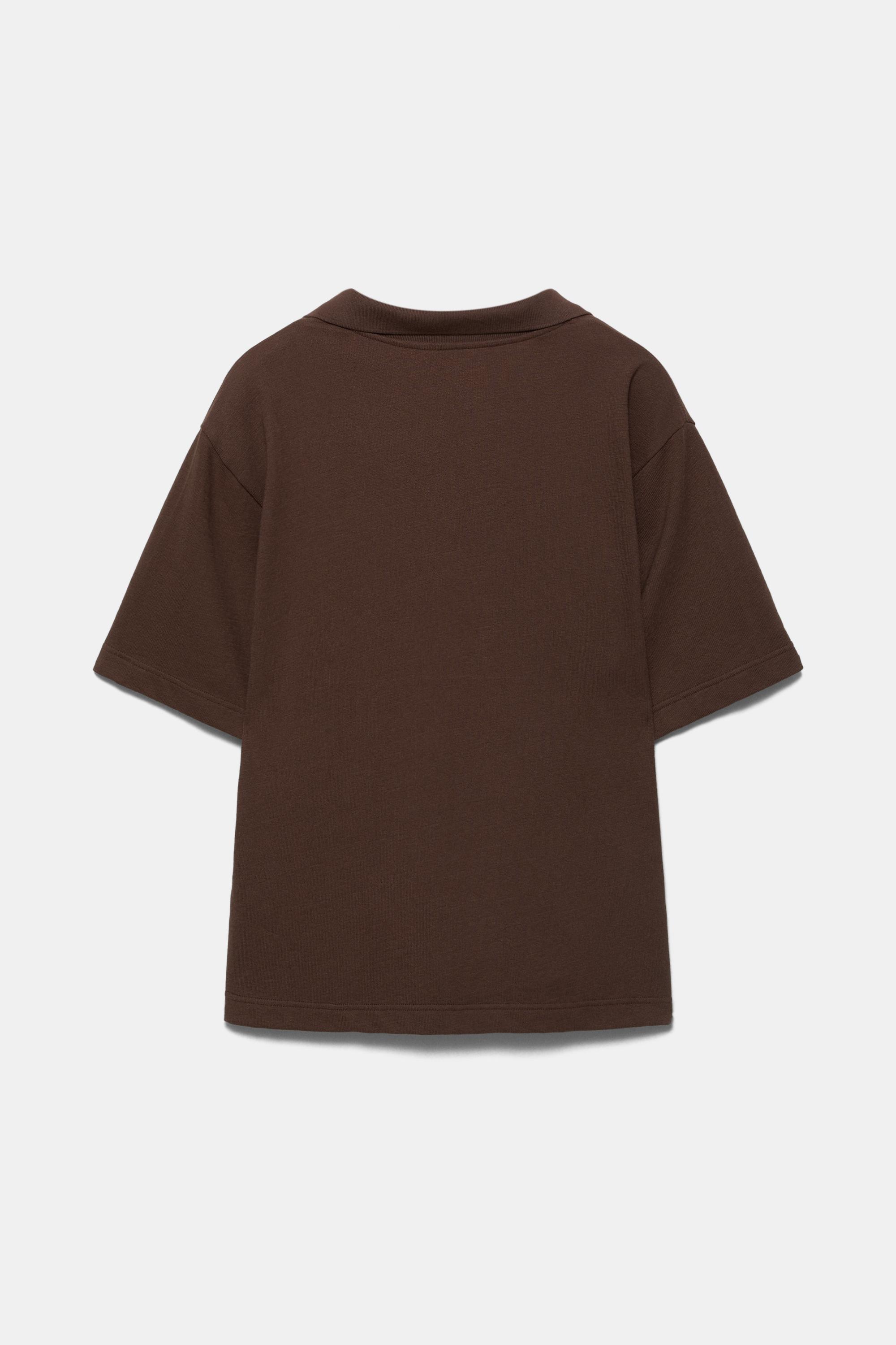 Dokulu kısa kollu polo - Görsel 5