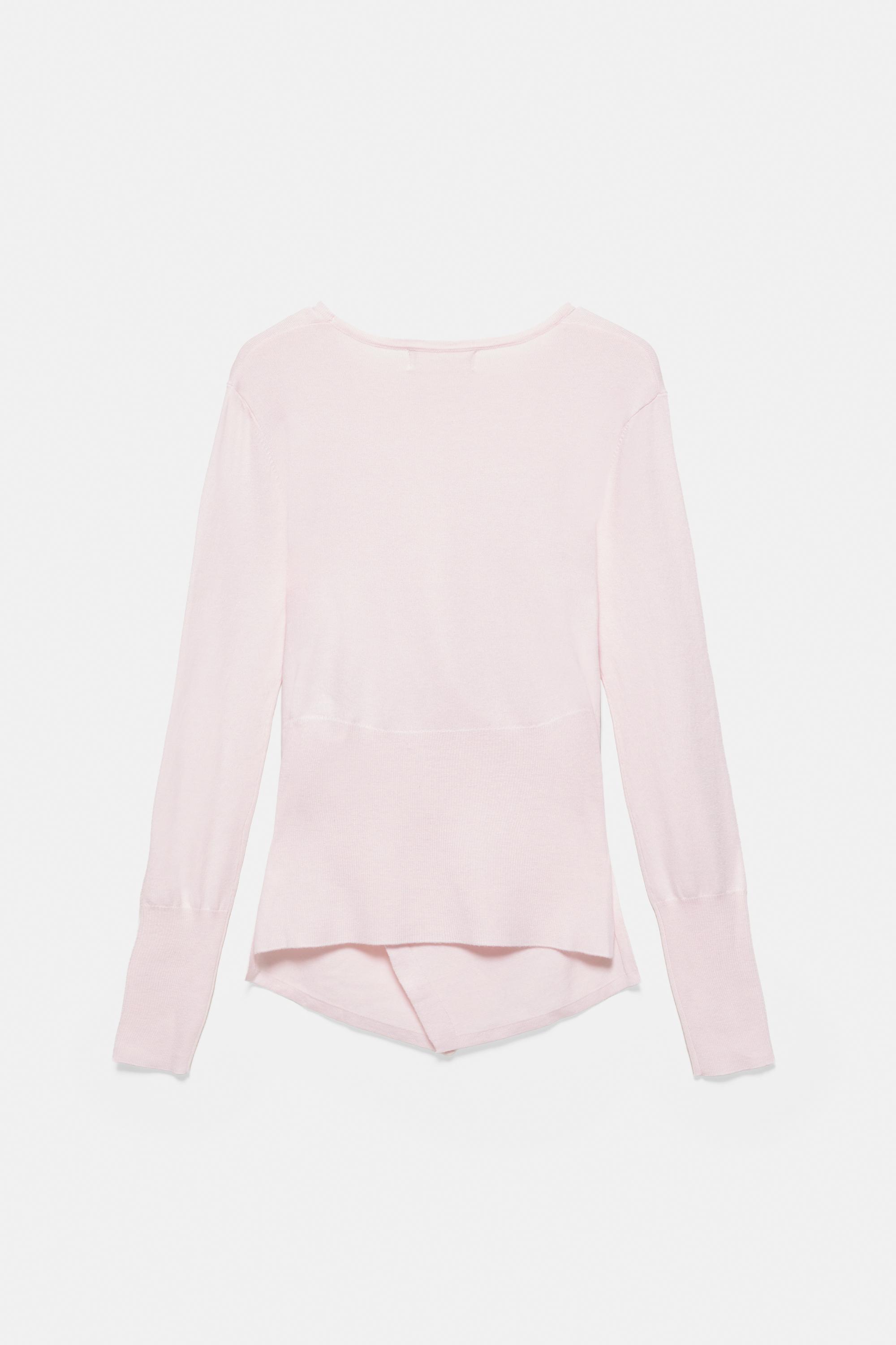 Buttoned crossover jumper — Pink