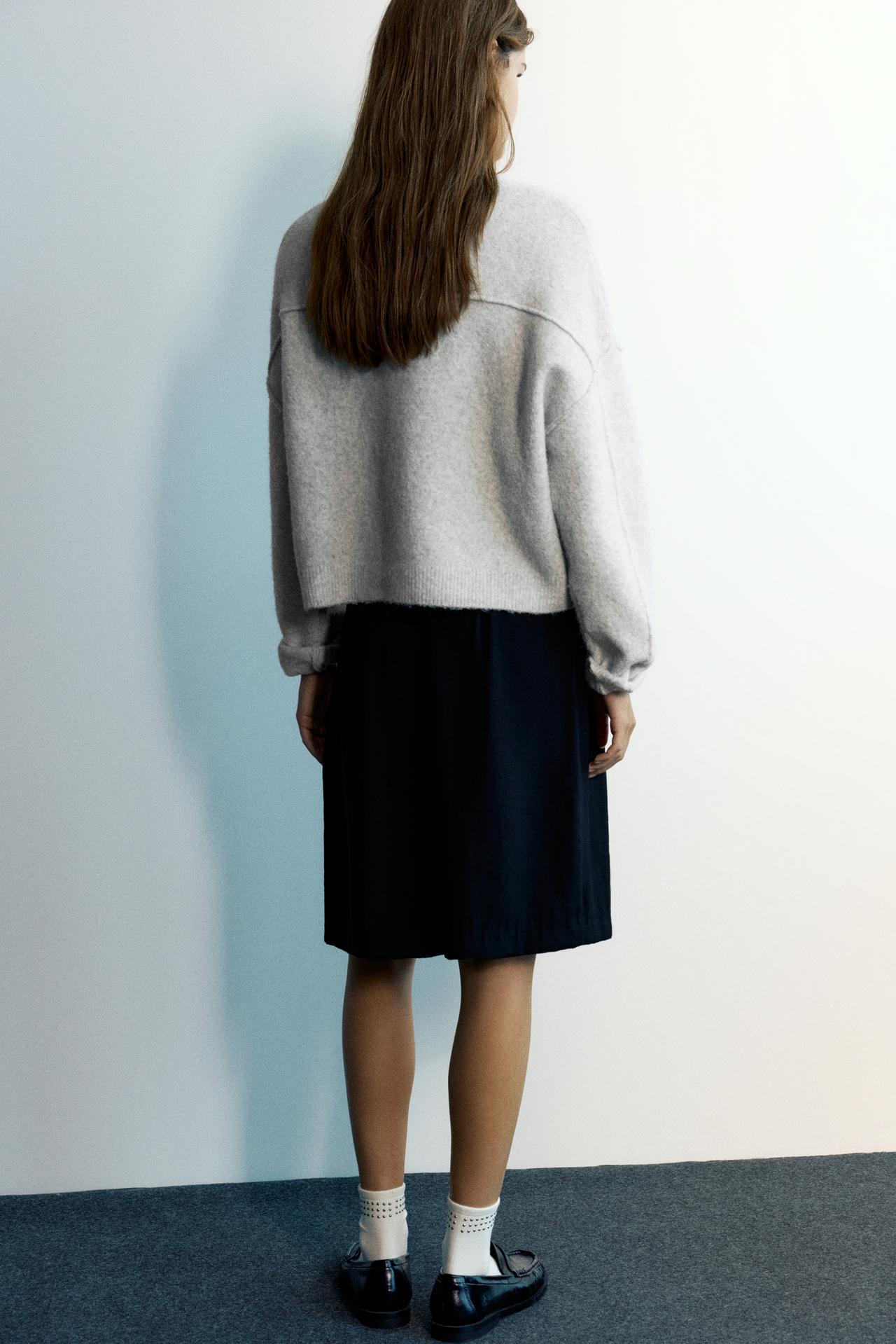 Soft touch cardigan — Pale grey