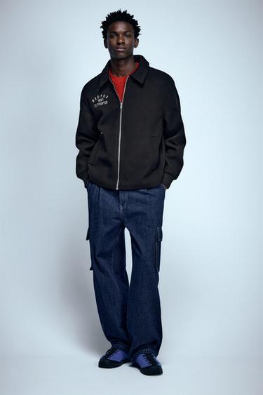 Wool-blend zip-up jacket — Navy 5