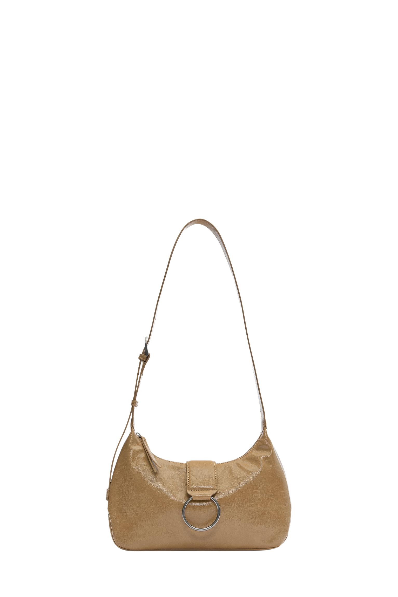 Crossbody bag with buckle — Leather