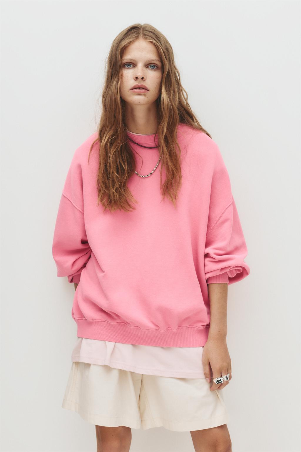 Sudadera rosa PULL&BEAR