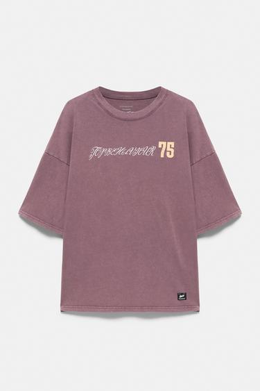 Oversize T-shirt with graphic — Mauve 6