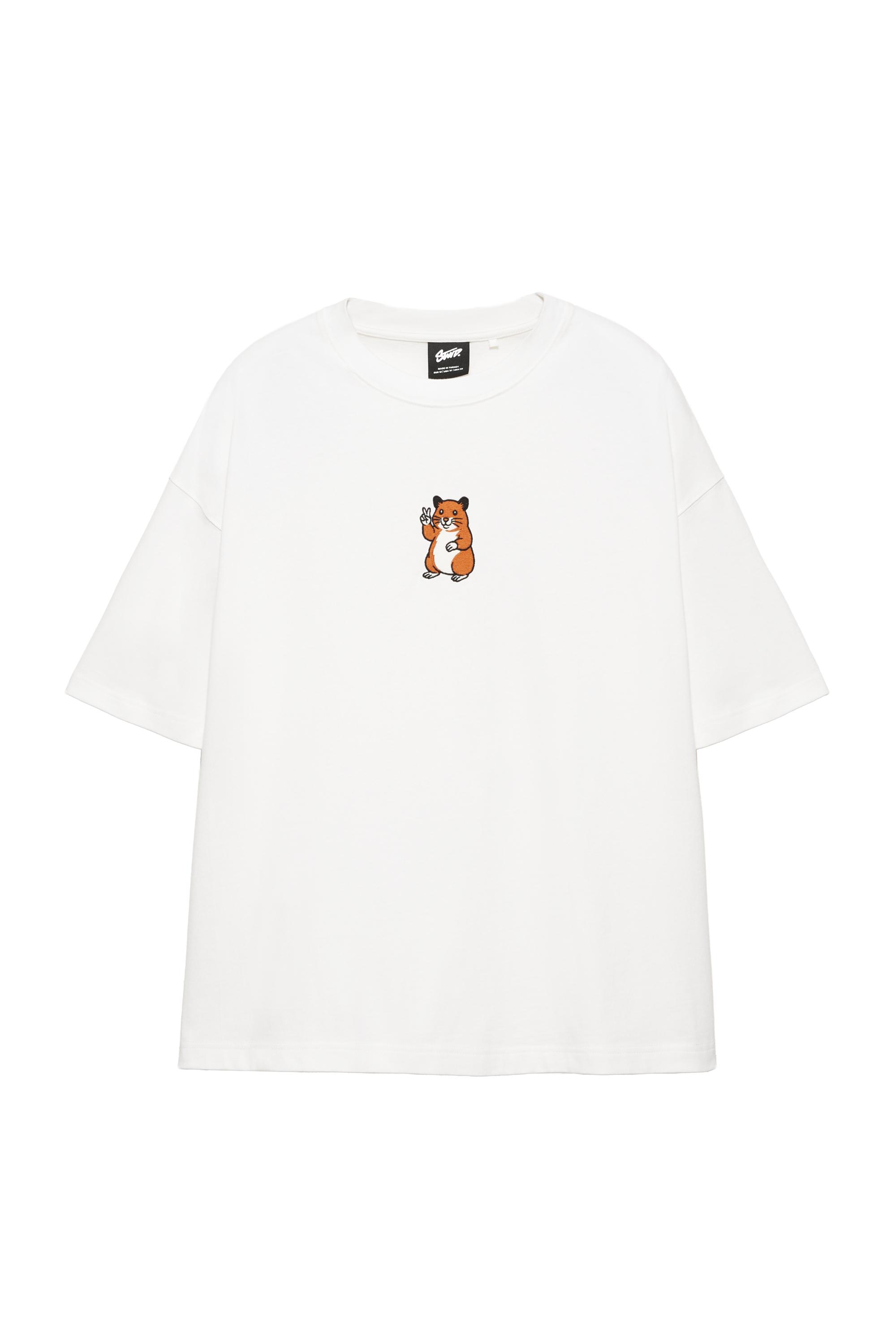 Pull&Bear Hamster grafik baskılı tişört görsel 5