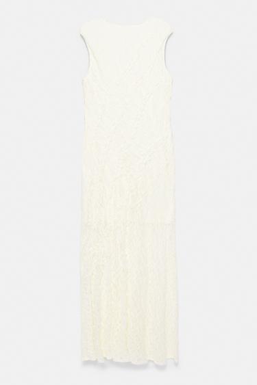 Fitted lace midi dress — Ecru 7