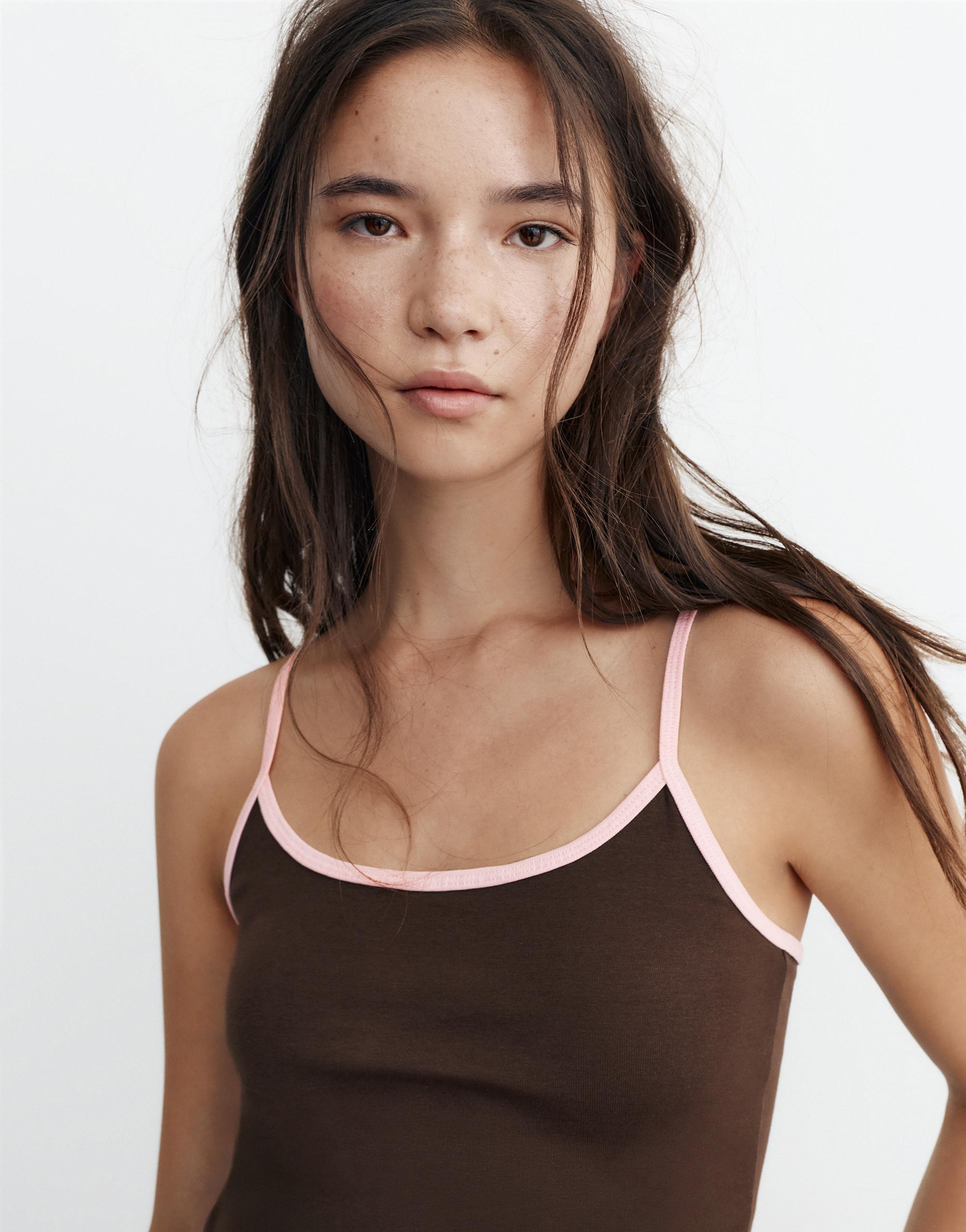 Thin strap top — Brown