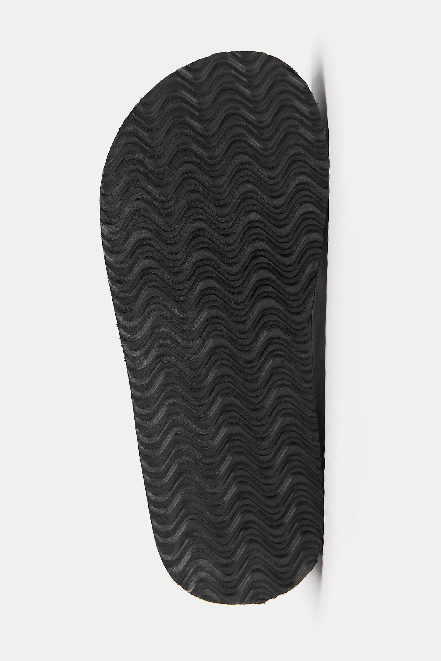 Platform wedge sandals — Black
