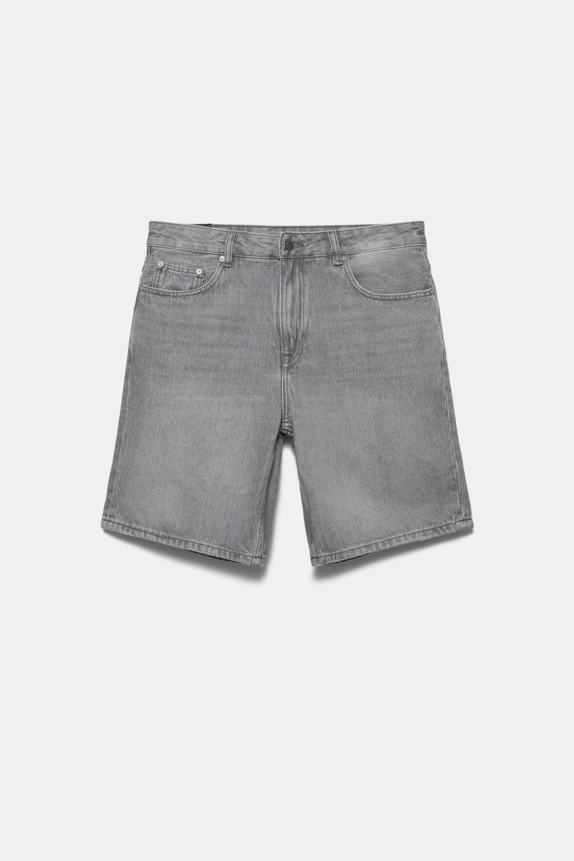 Standard denim Bermuda shorts — Dark grey