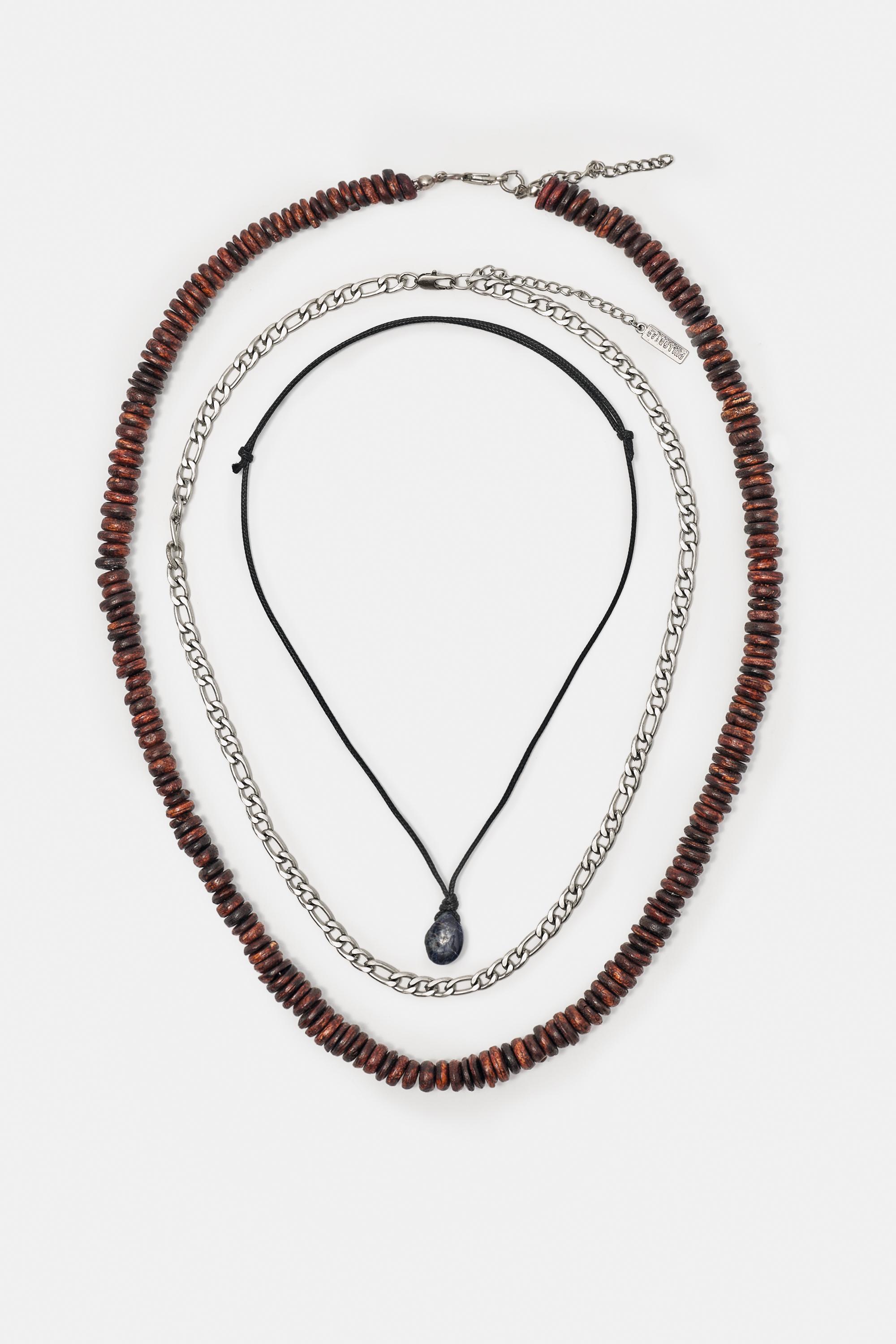 Pack of 3 bead and stone necklaces — Others