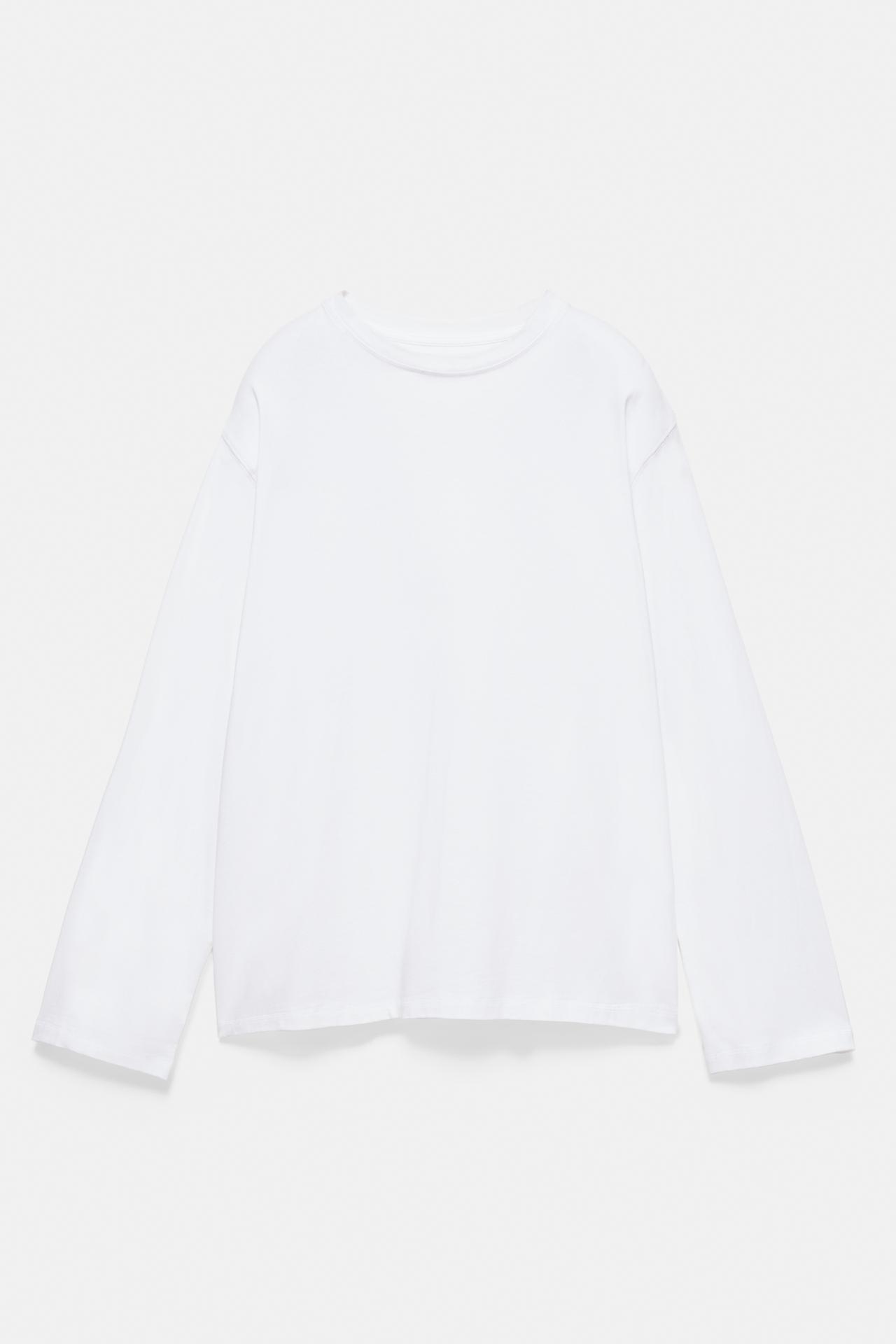 Oversize long sleeve T-shirt — White