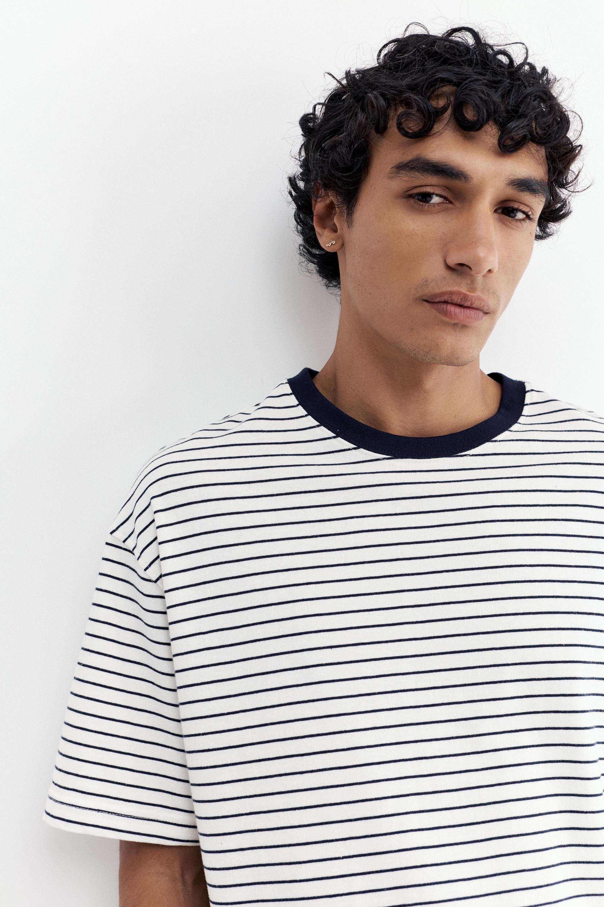 Premium short sleeve T-shirt — Blue/White