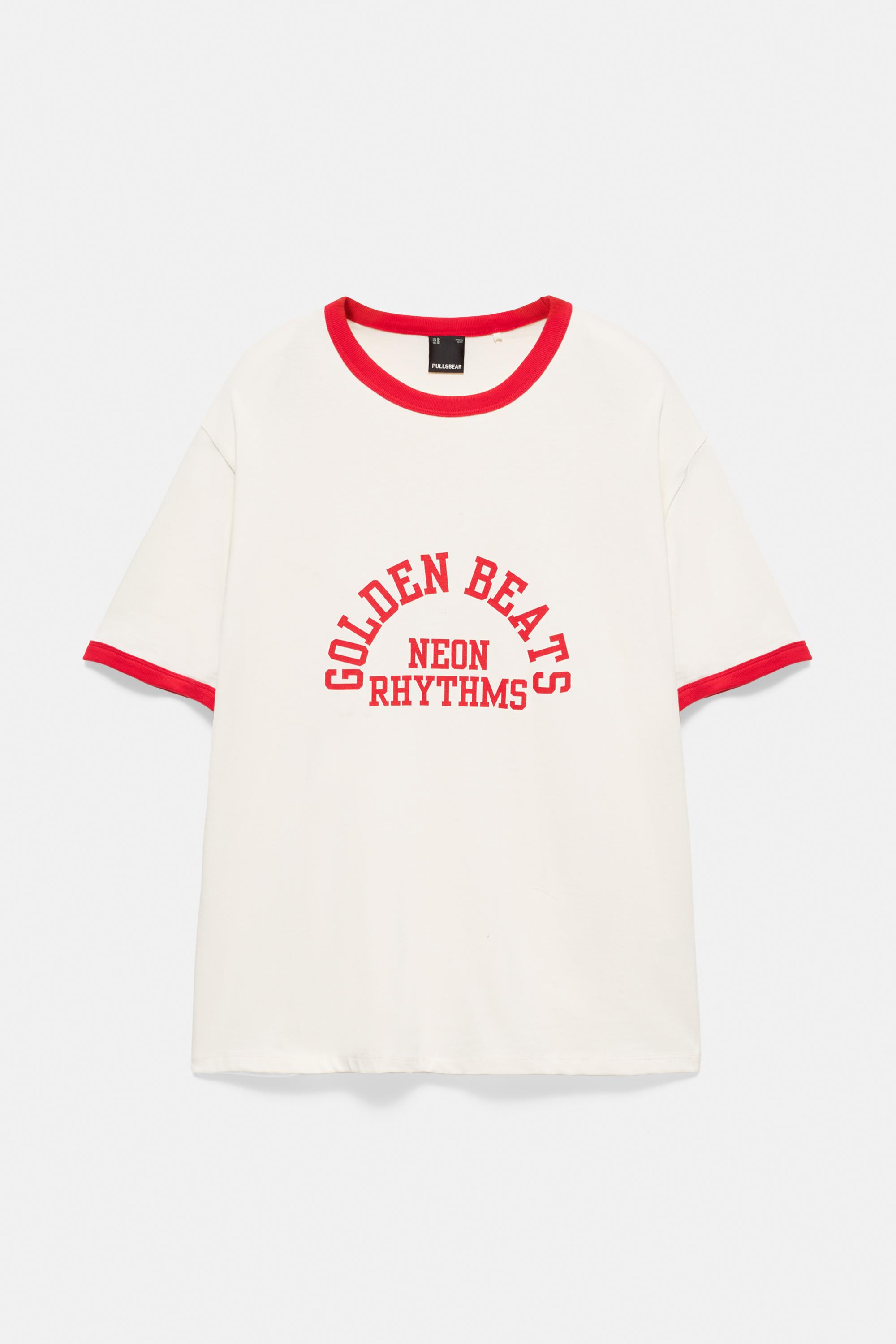 Ribbed graphic T-shirt — Red