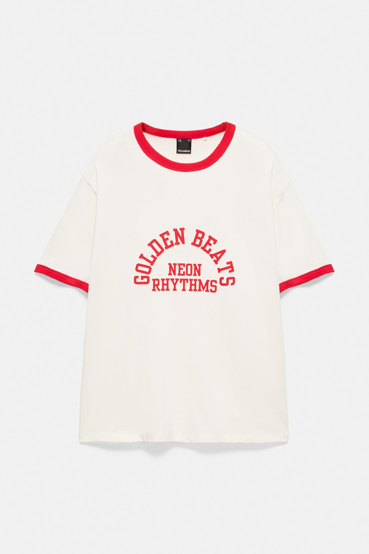 Ribbed graphic T-shirt — Red