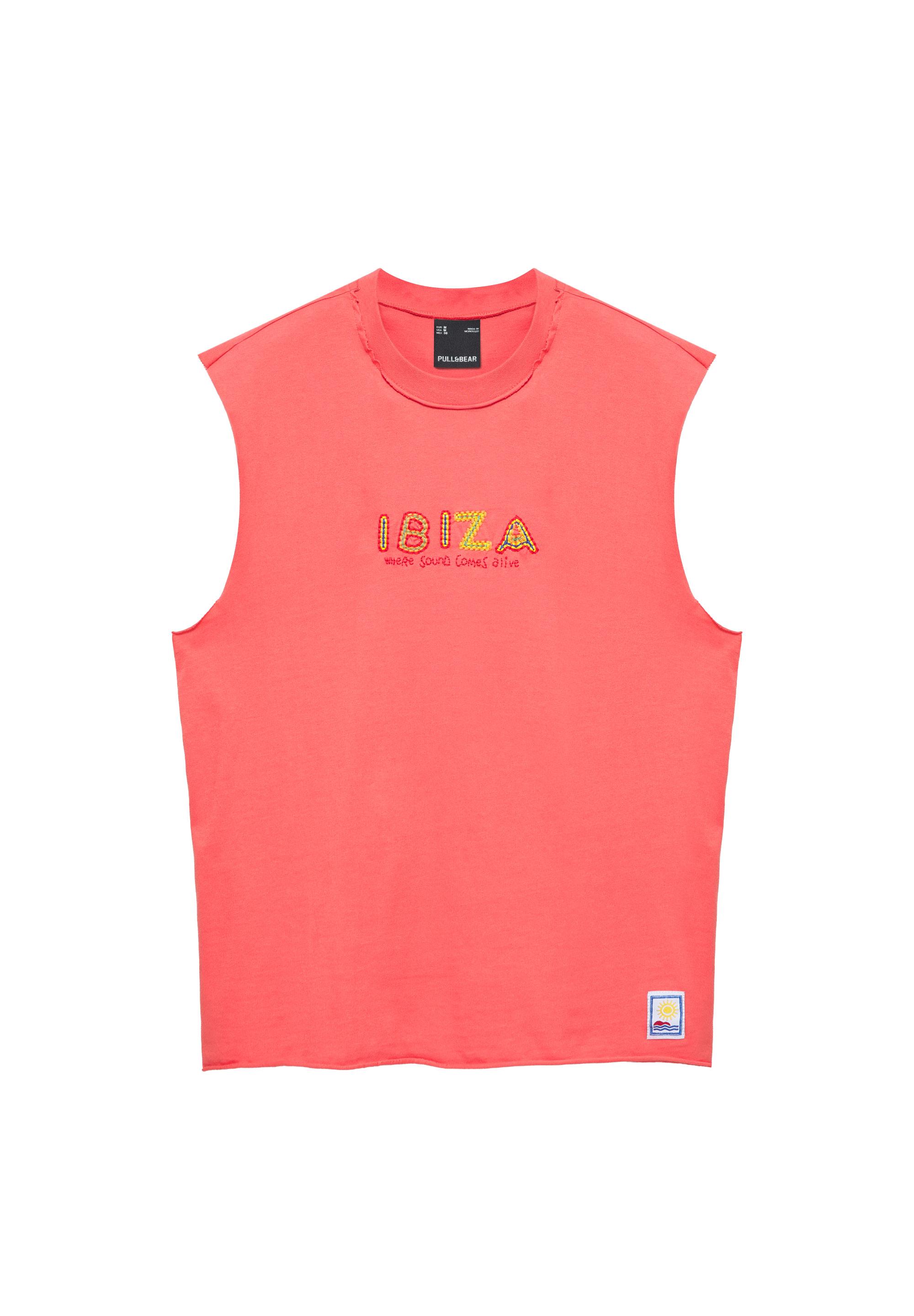 Boxy Ibiza vest top — Salmon pink