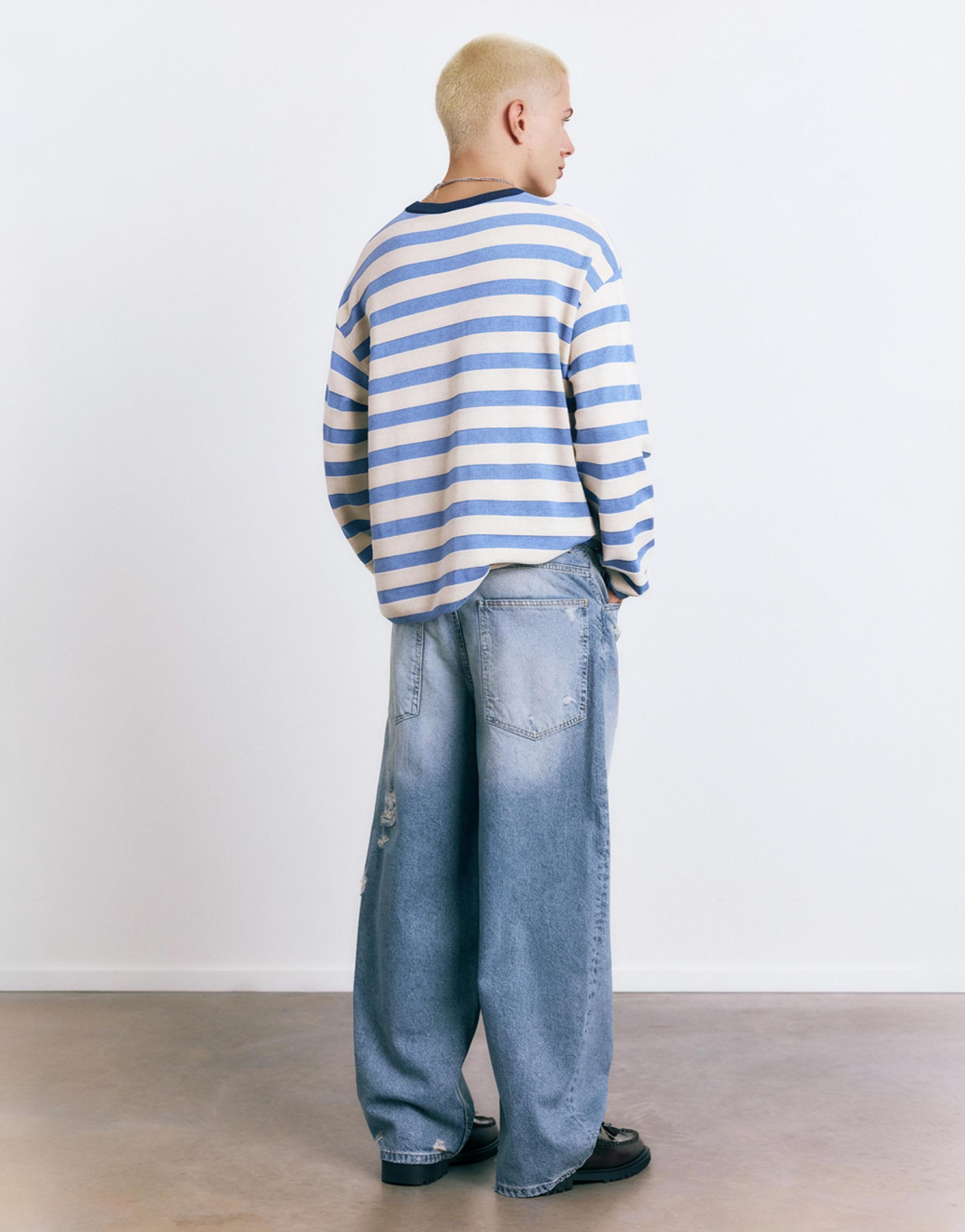 Distressed süper bol paça jean - Görsel 25