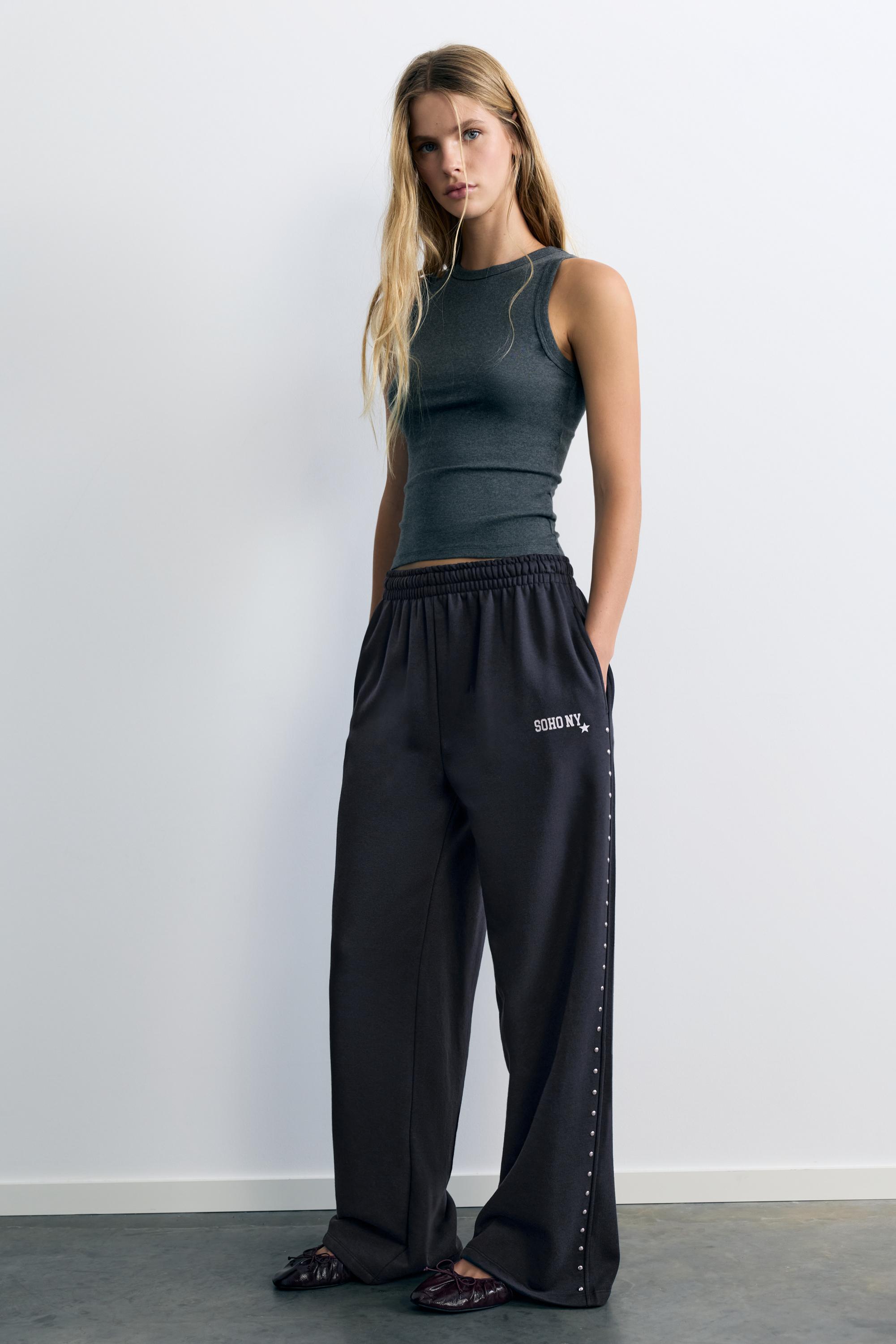 Studded joggers — Dark grey