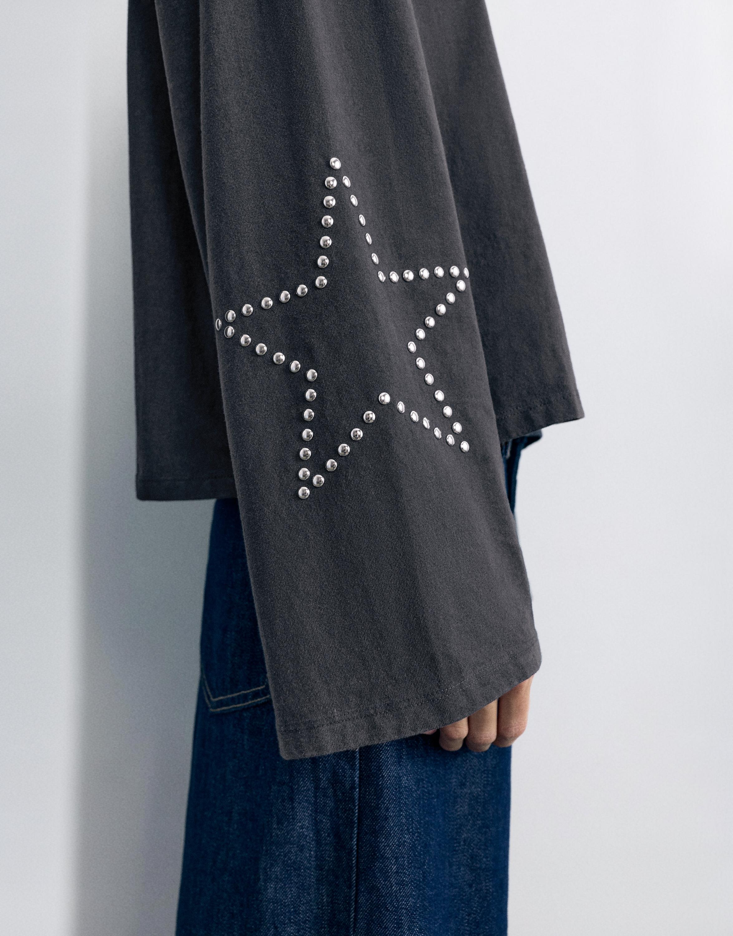 Oversize star T-shirt — Grey