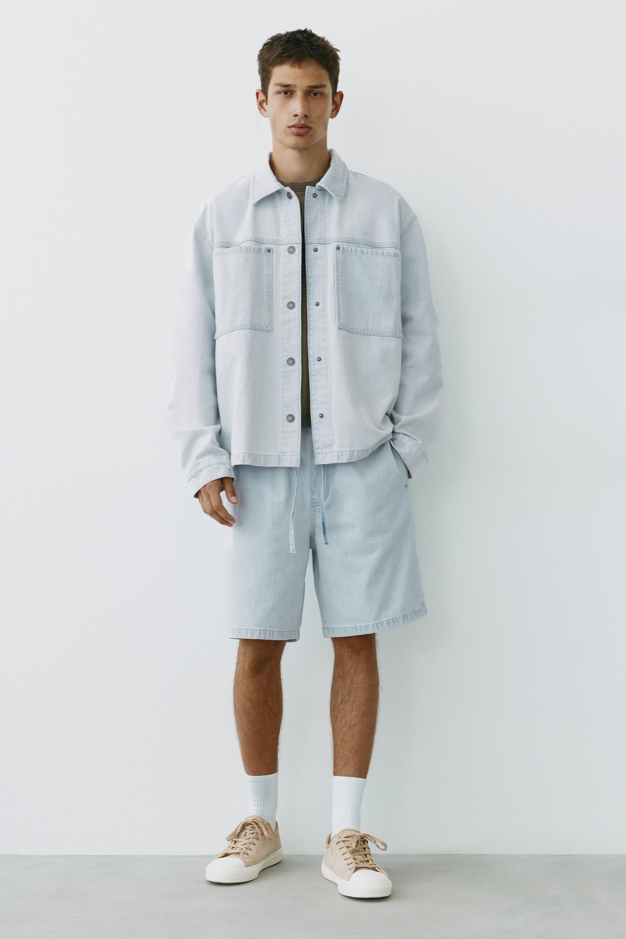 Denim overshirt — Sky blue