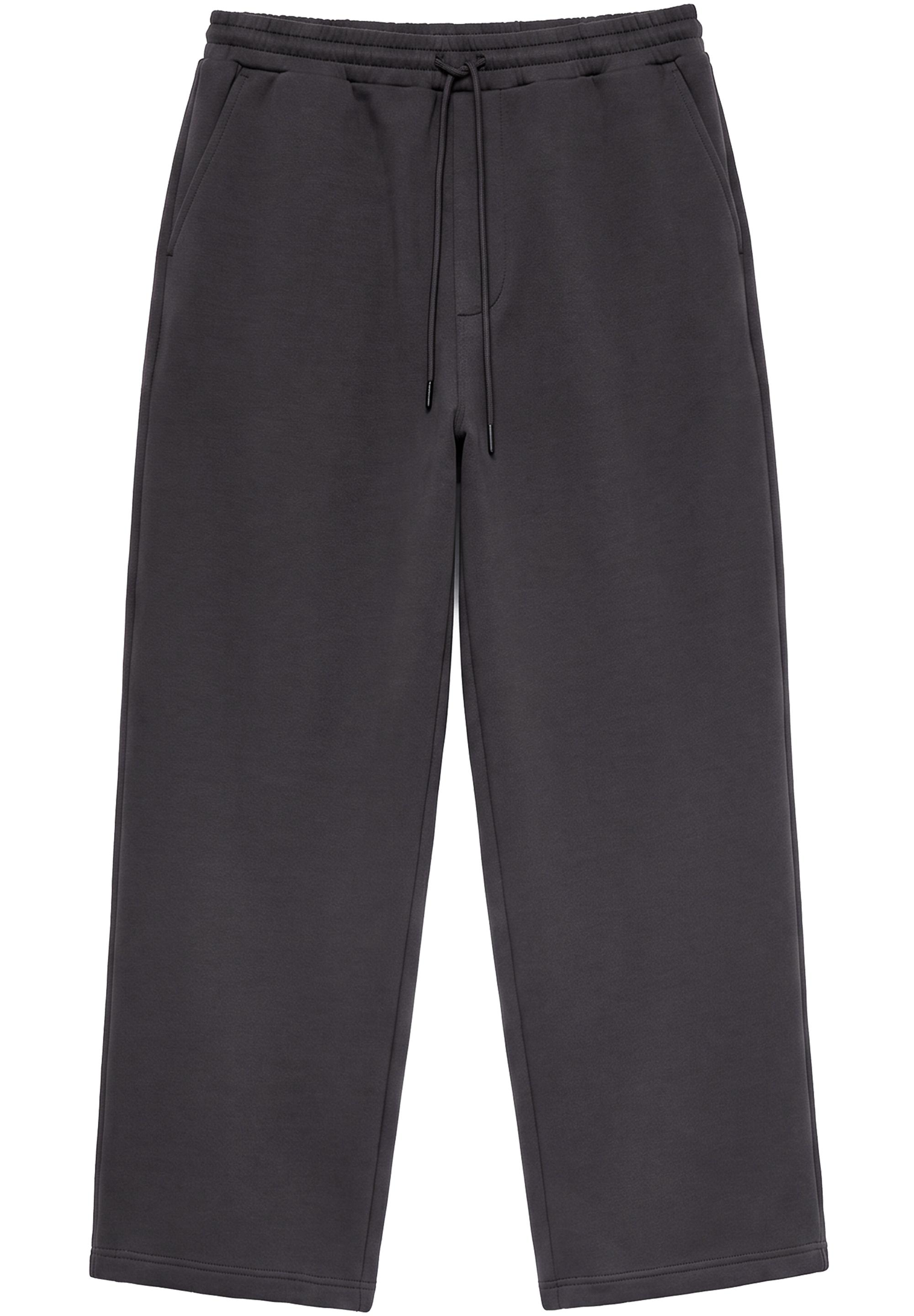 Neoprene-effect baggy trousers — Anthracite grey