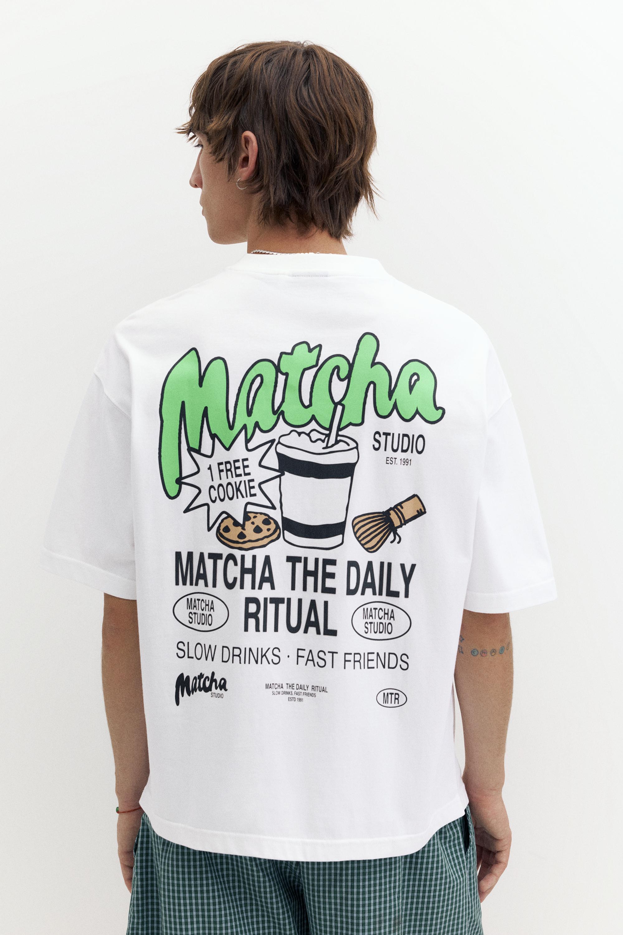 STWD Matcha graphic T-shirt — White