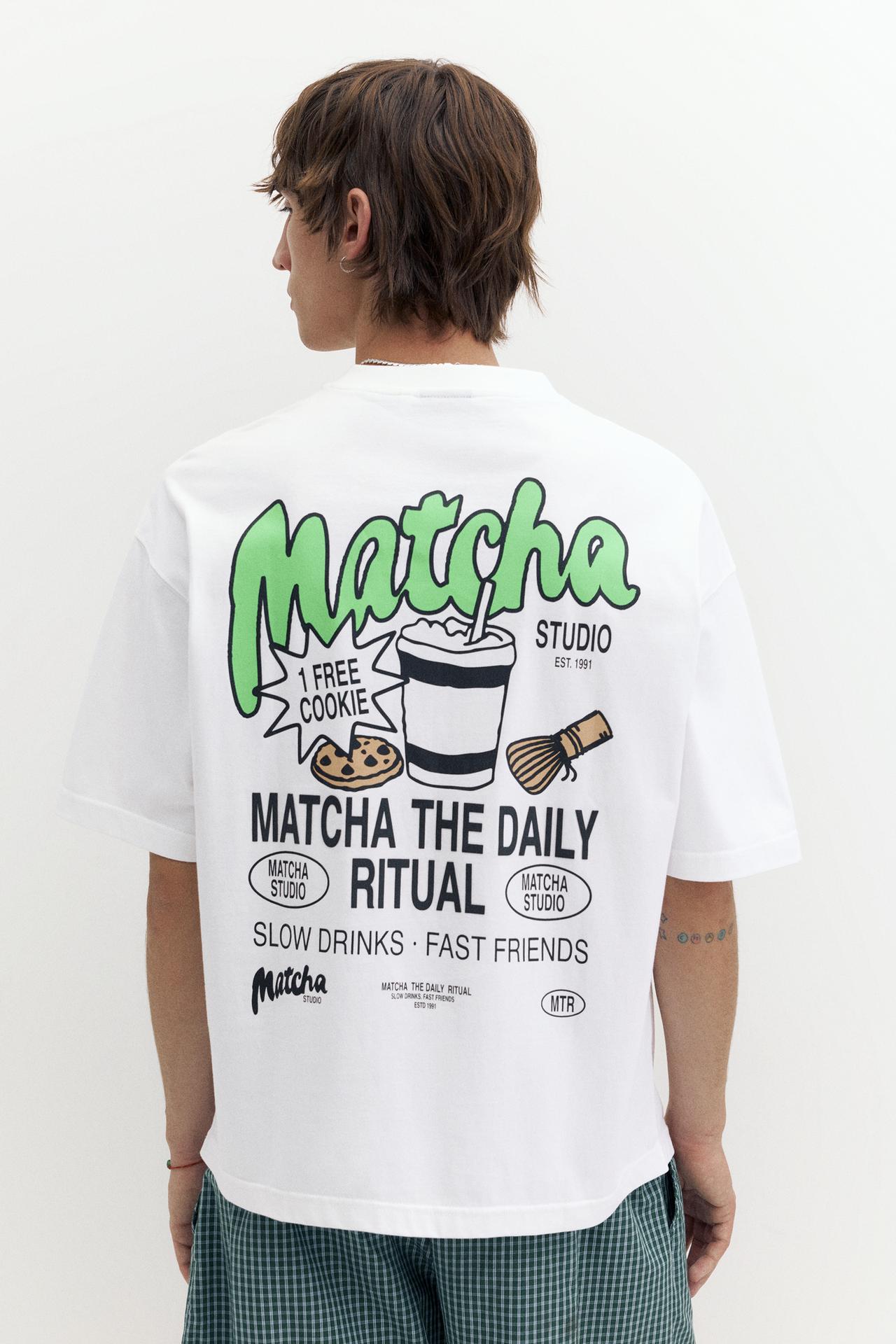 STWD Matcha graphic T-shirt — White