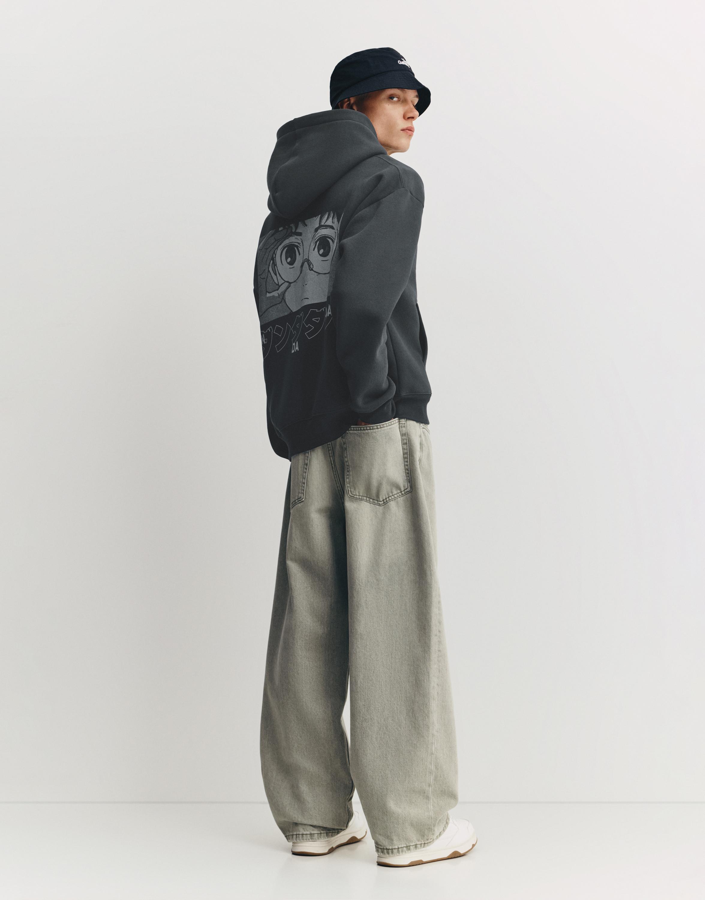 Dan Da Dan fermuarlı kapüşonlu sweatshirt - Görsel 17