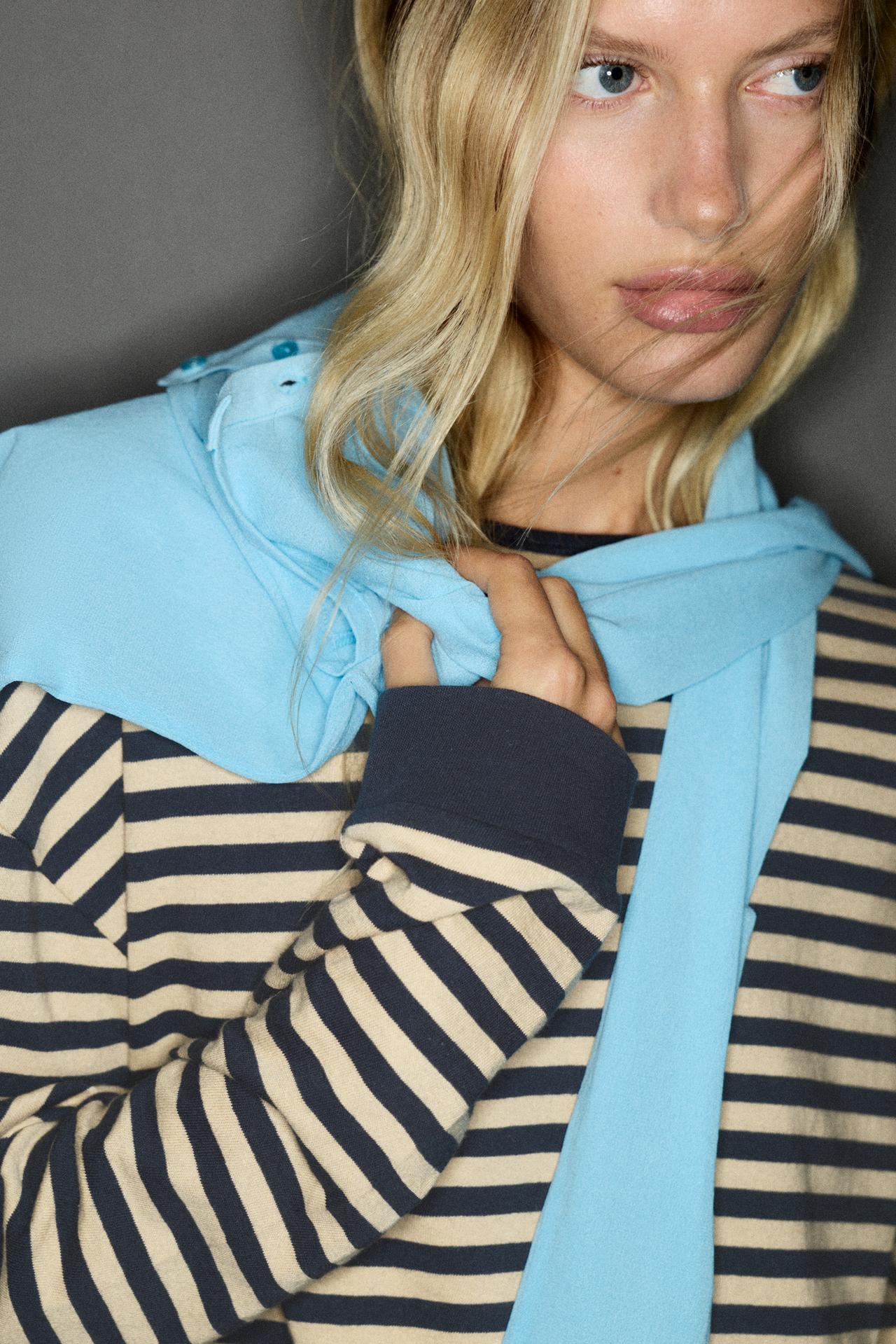 Long sleeve striped T-shirt — Ocher