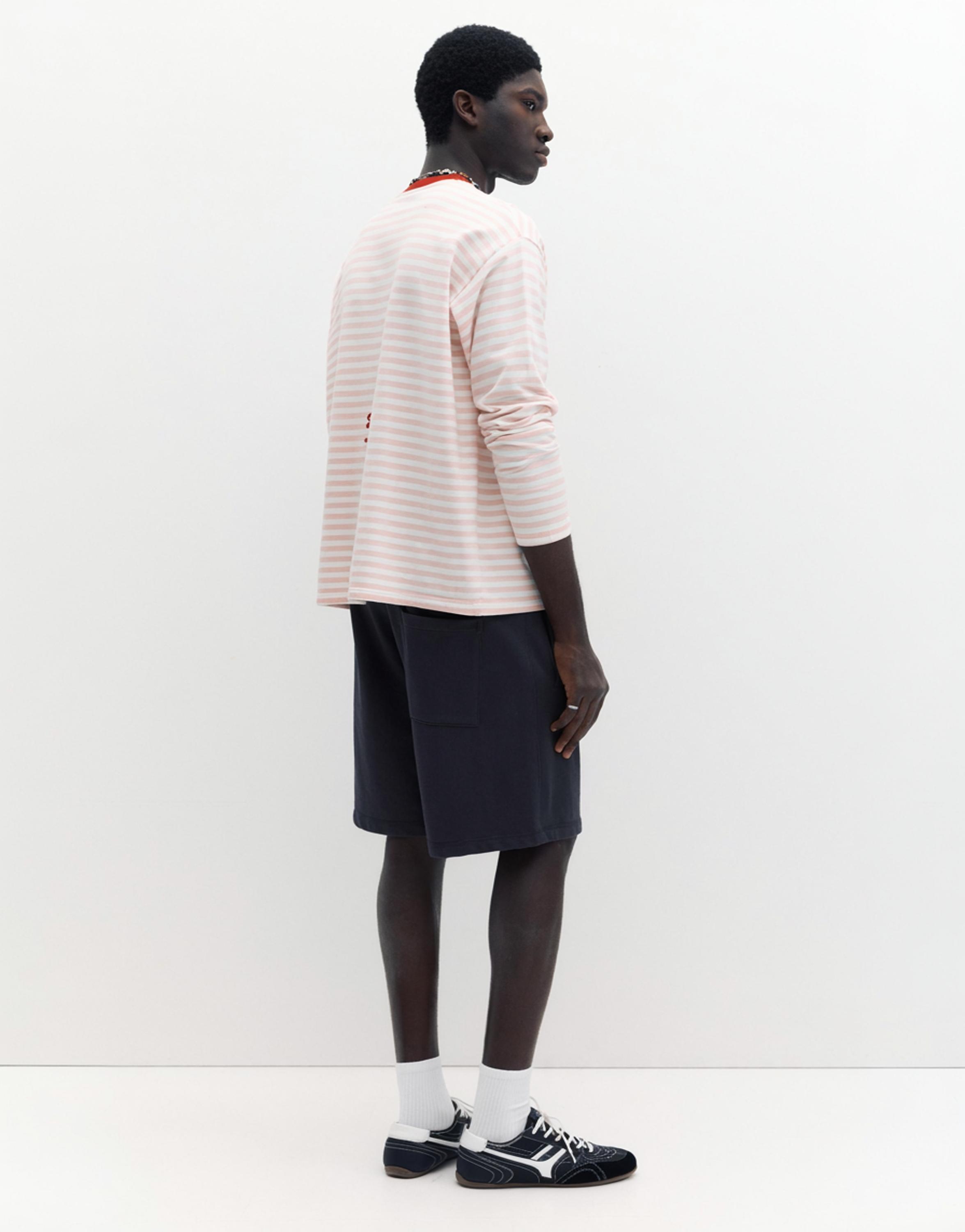 Logolu jogger bermuda şort - Görsel 6