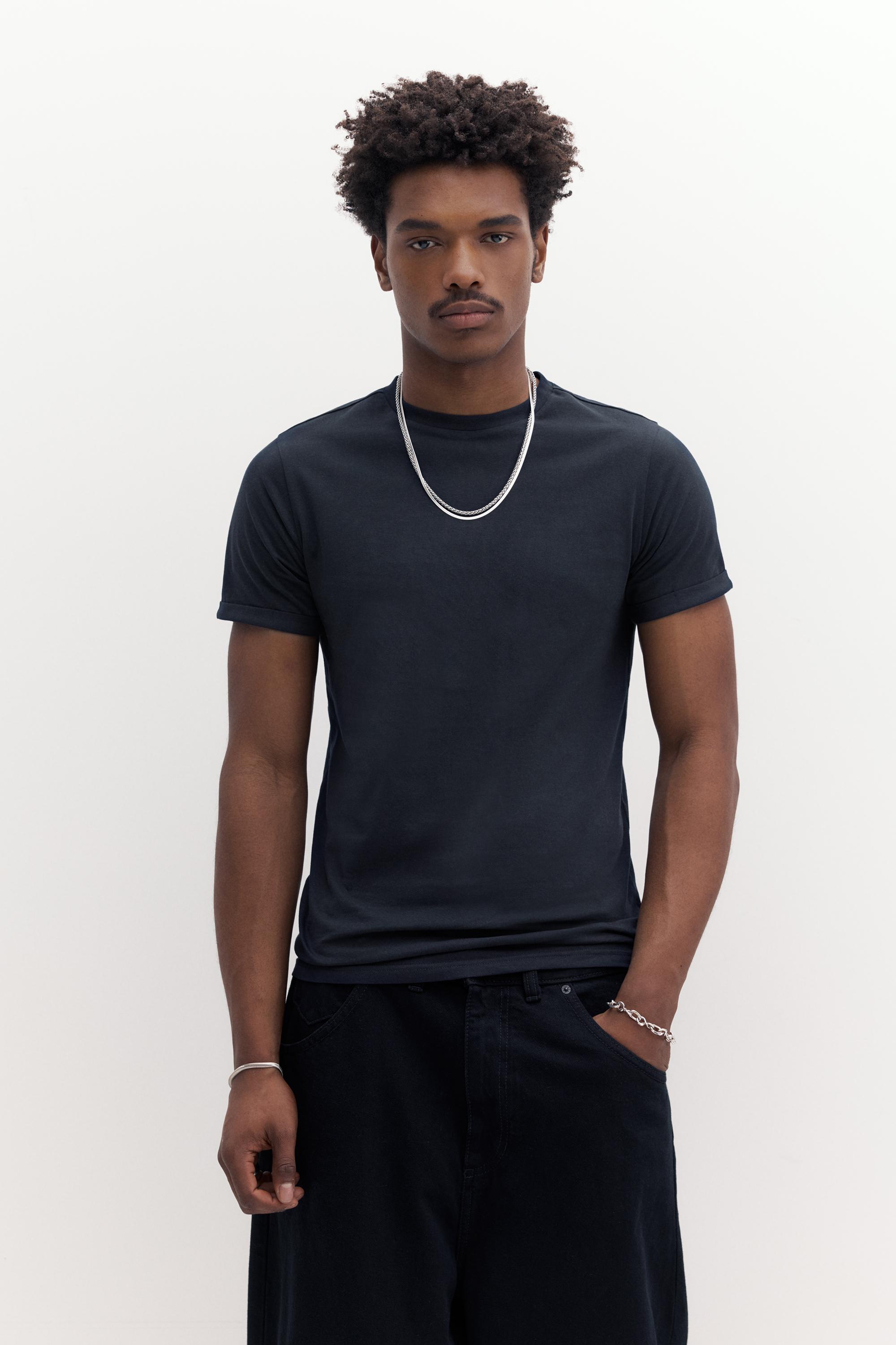 Muscle fit T-shirt — Navy