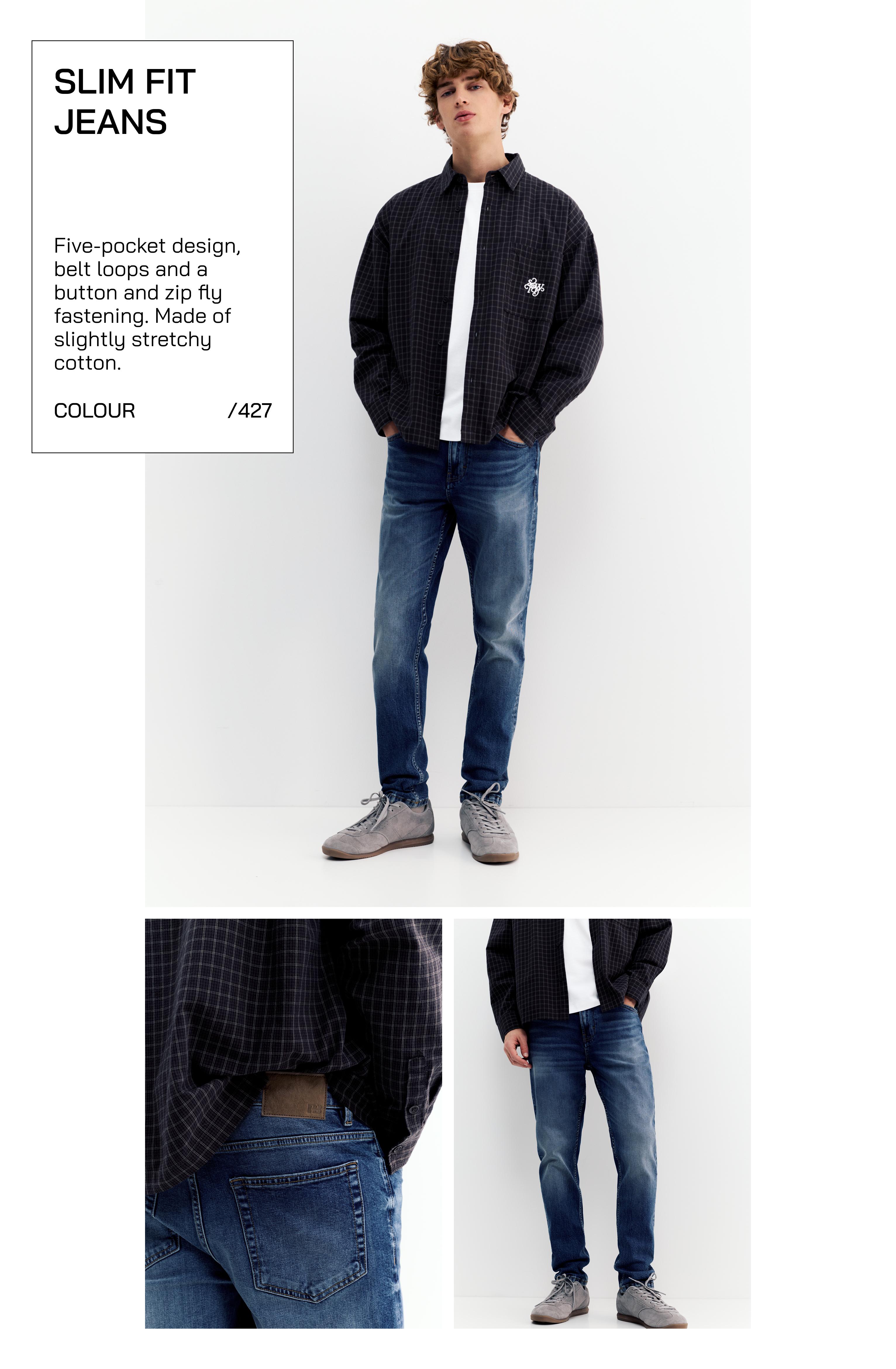 Slim fit jeans — Medium blue