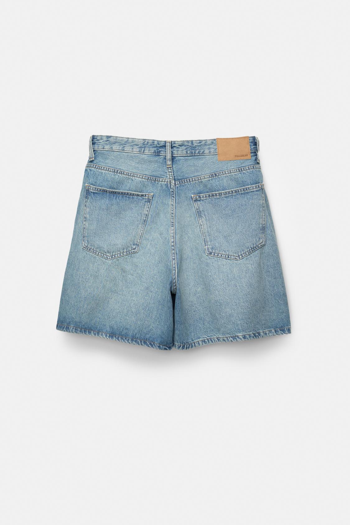Denim short fit Bermuda shorts pull&bear