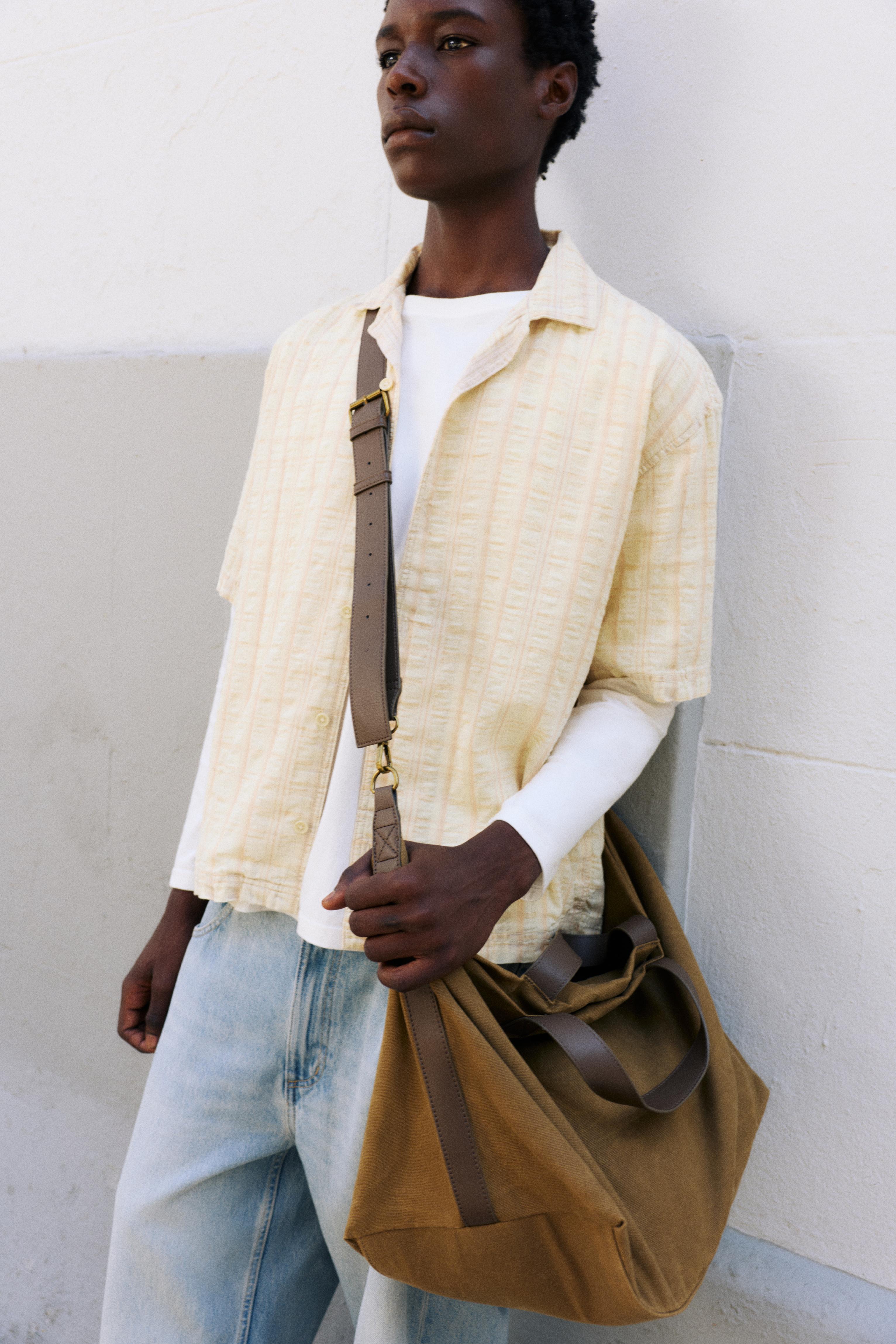 Canvas tote bag — Camel