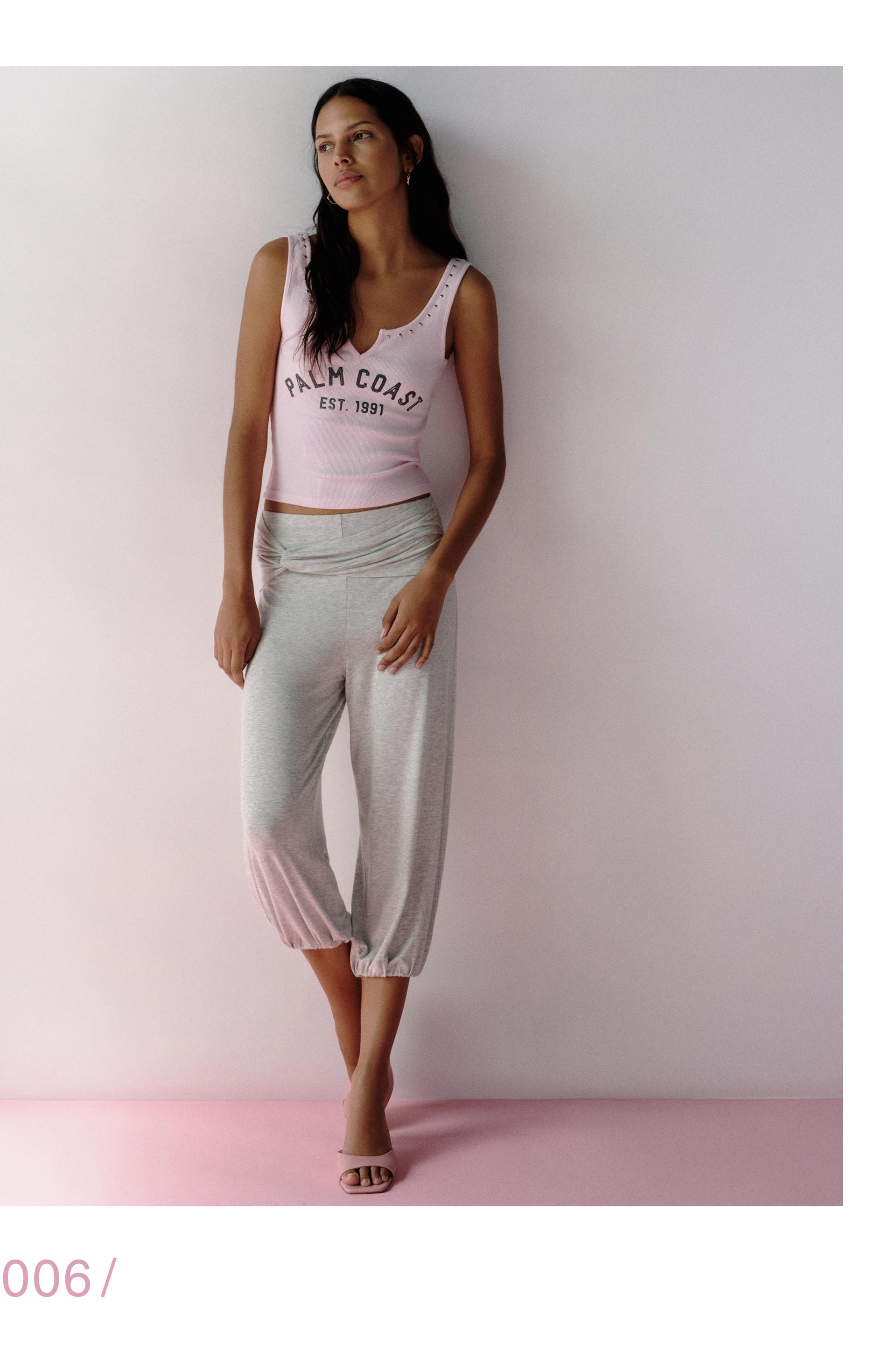 Capris sarouel trousers — Grey marl