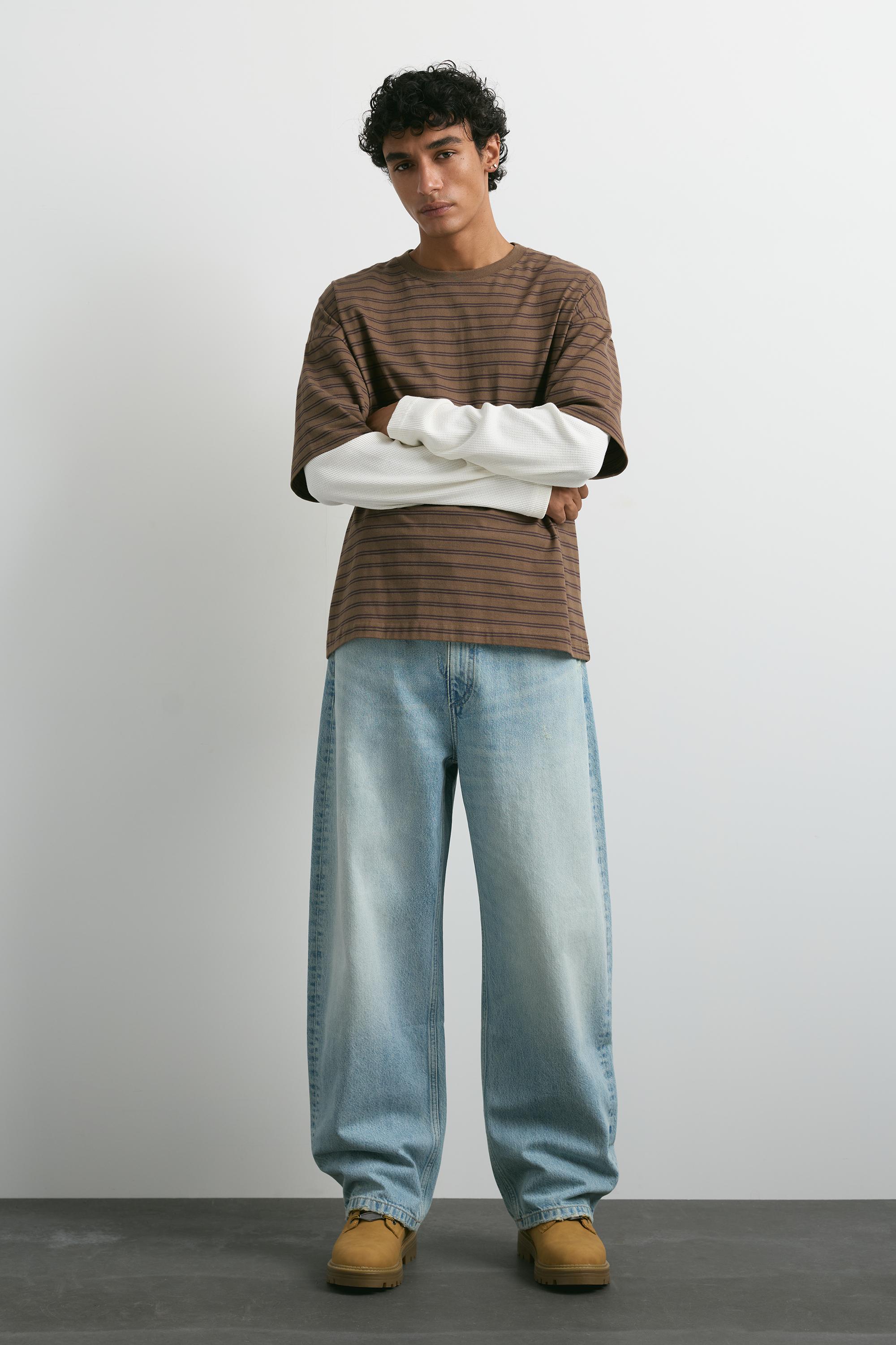 Balloon-fit baggy jeans — Pale indigo